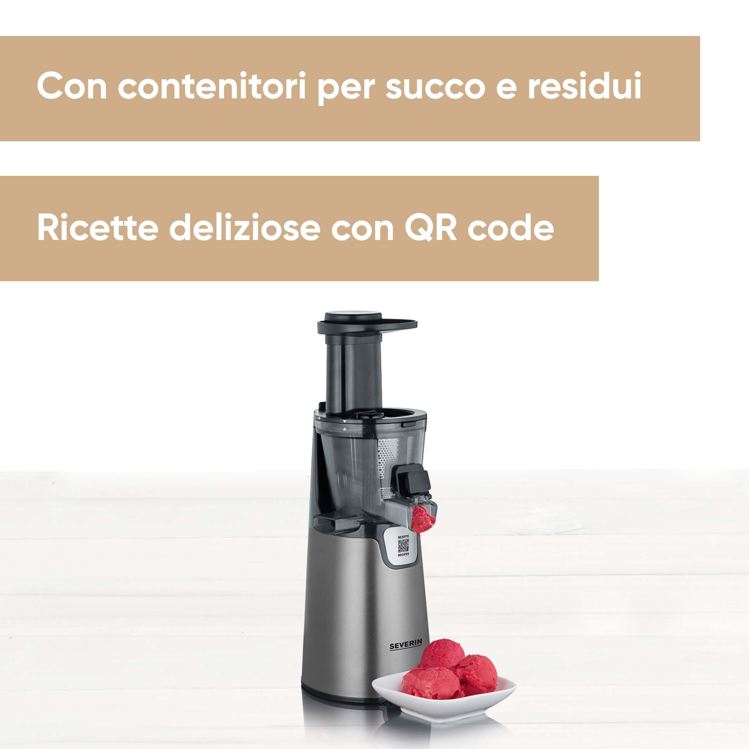 Severin ES 3571 Estrattore Succo Slow Juicer 1 L Acciaio