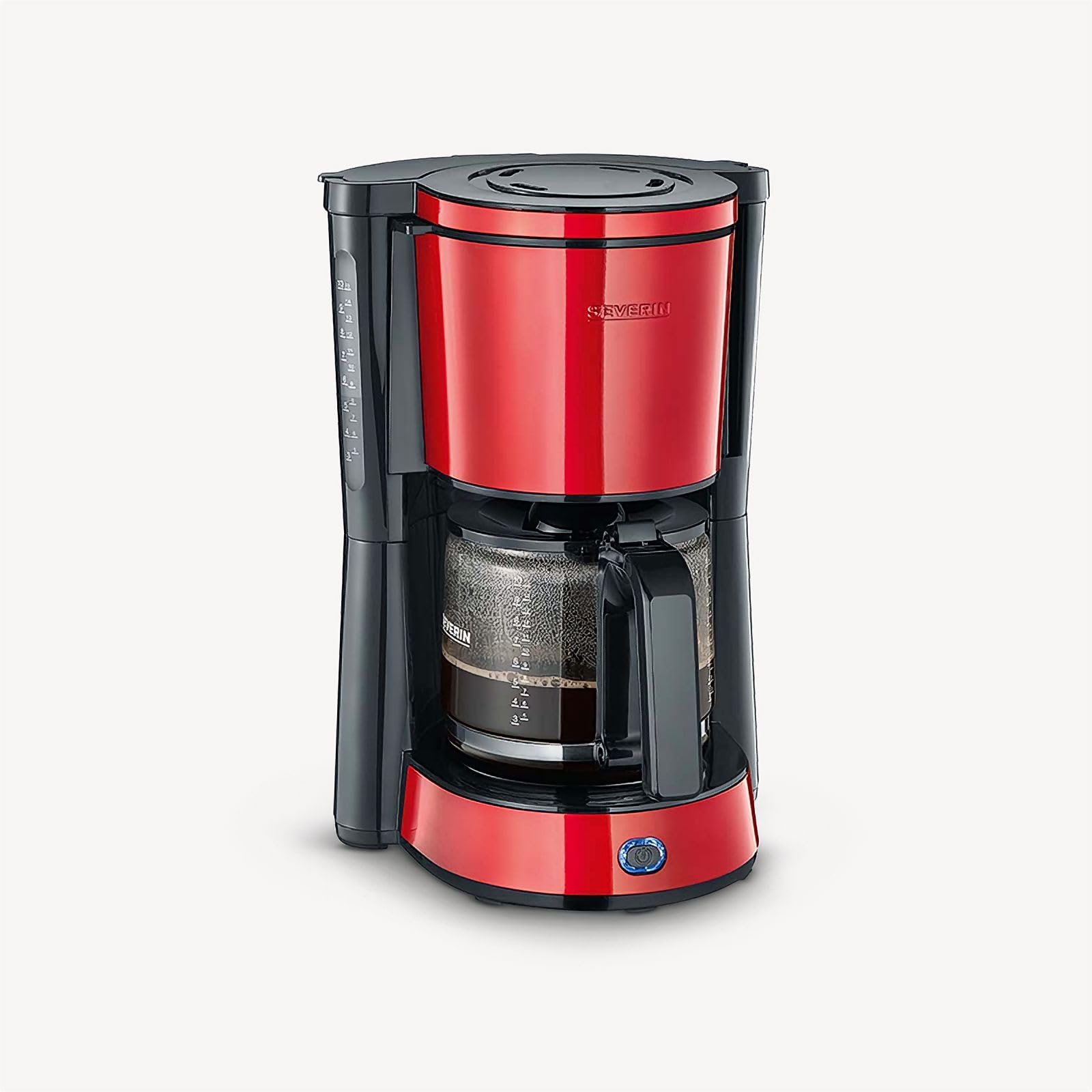Severin KA 4817 caffettiera filtro 10 tazze rosso nero