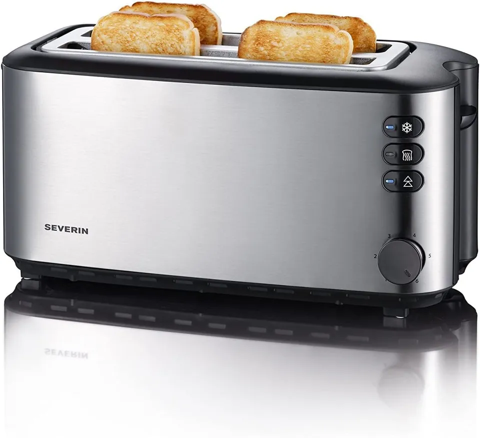 Severin AT 2509 Tostapane 4 Fette Acciaio Satinato 1400W
