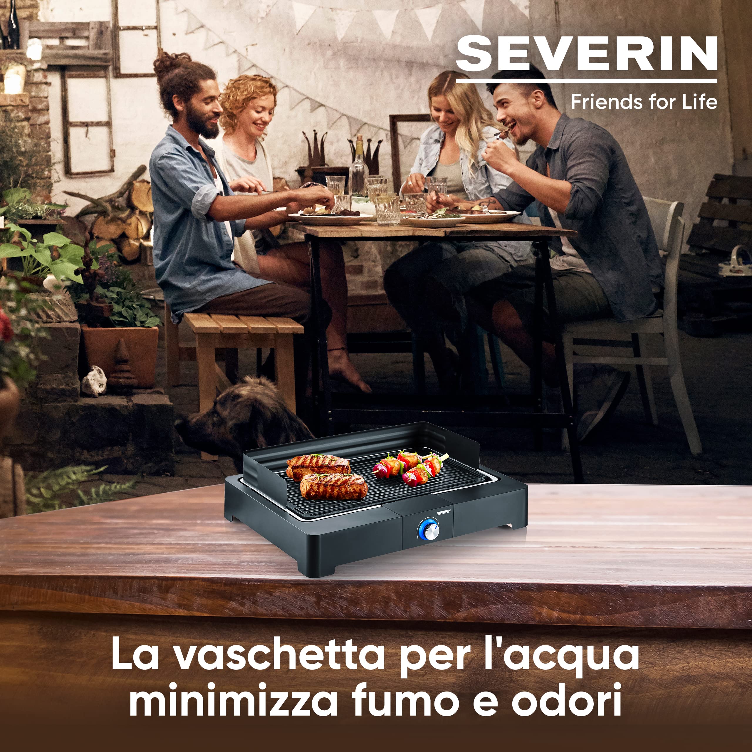 Severin Grigliate PG 8562 barbecue elettrico senza fumo 2200W