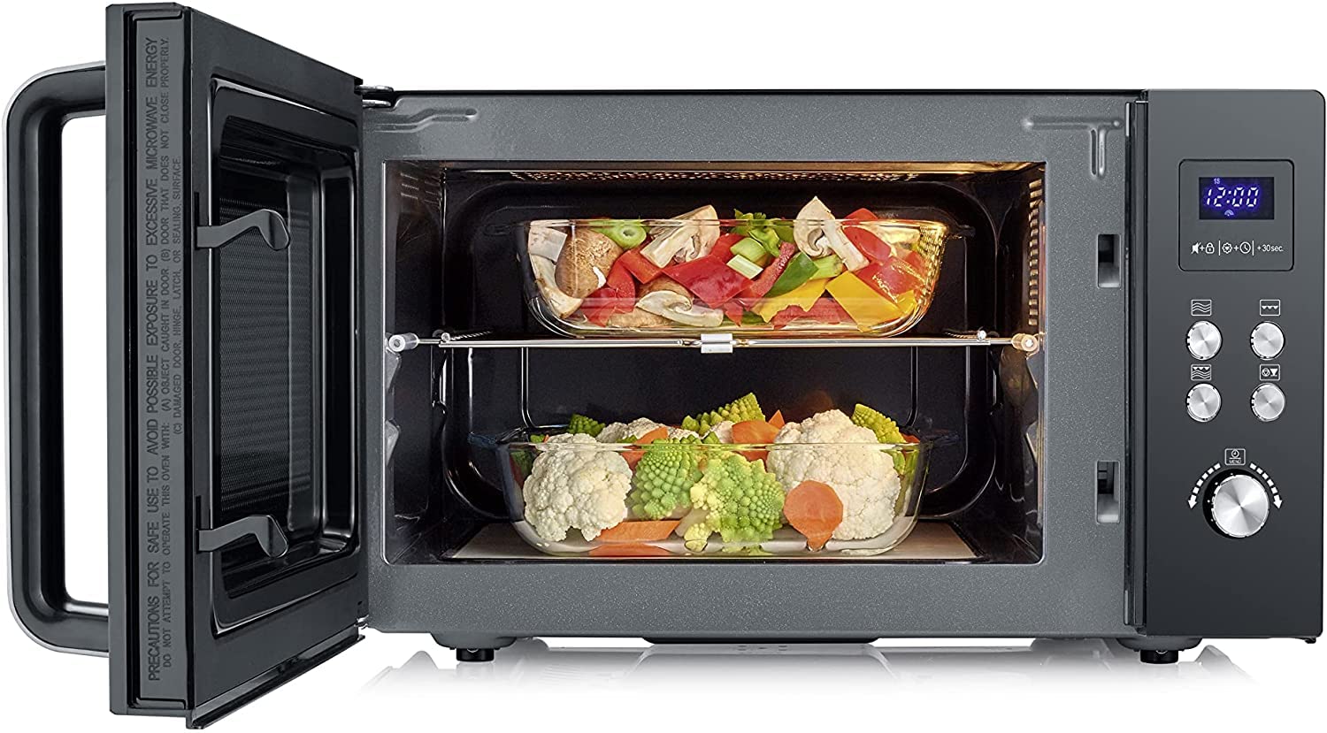 Severin MW 7763 microonde grill 25 litri nero ceramica
