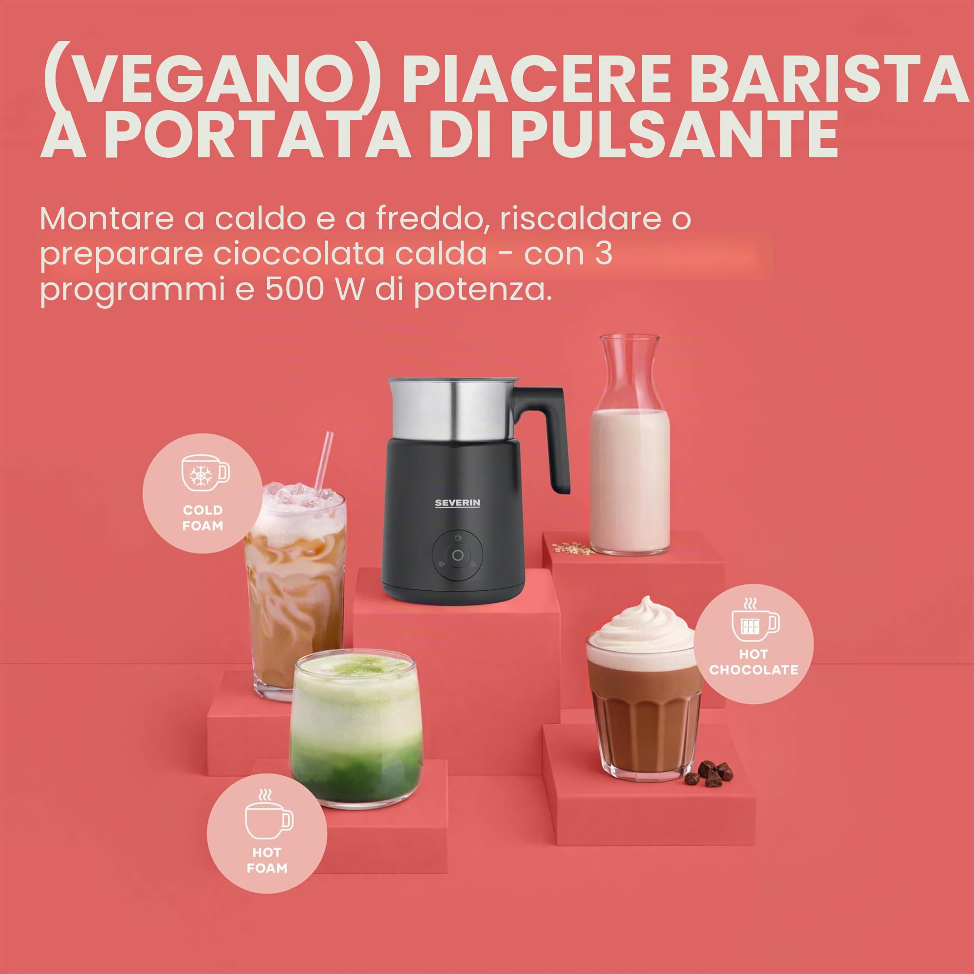 Severin SM 3579 Montalatte Induzione 400 ml Nero