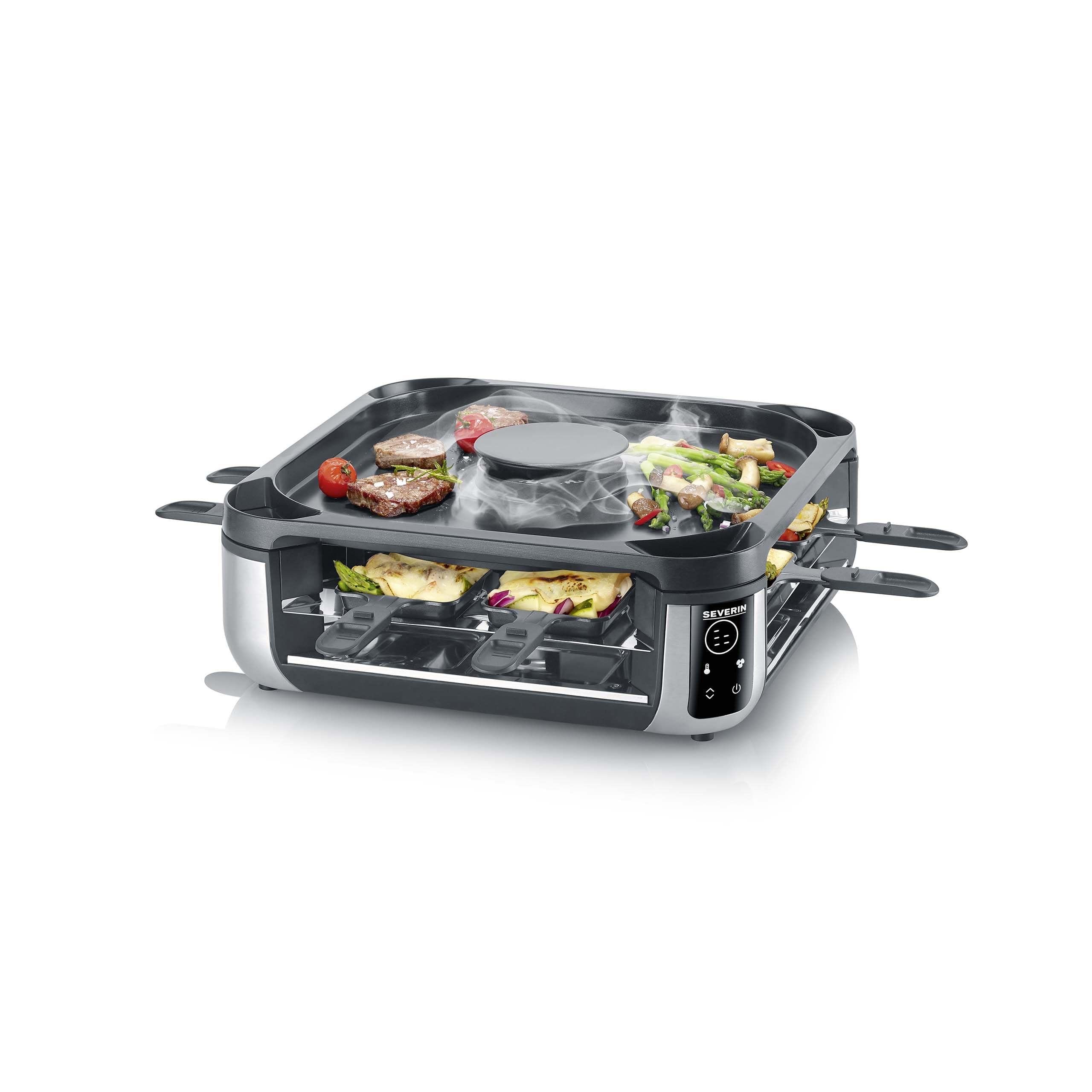 Severin RG 2350 raclette grill 8 padelline 1900W senza fumo