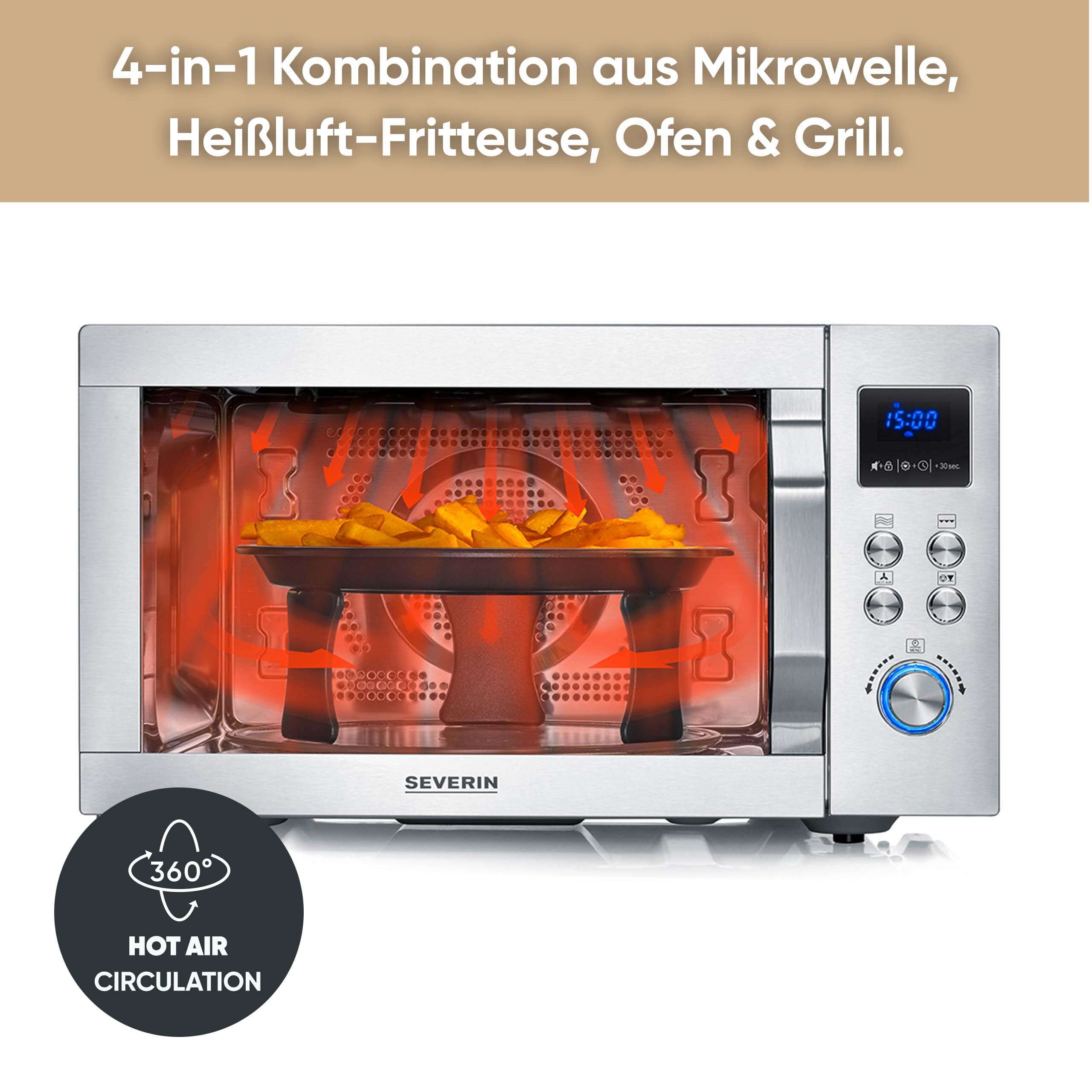 Severin MW 7918 Microonde Grill 900W Acciaio
