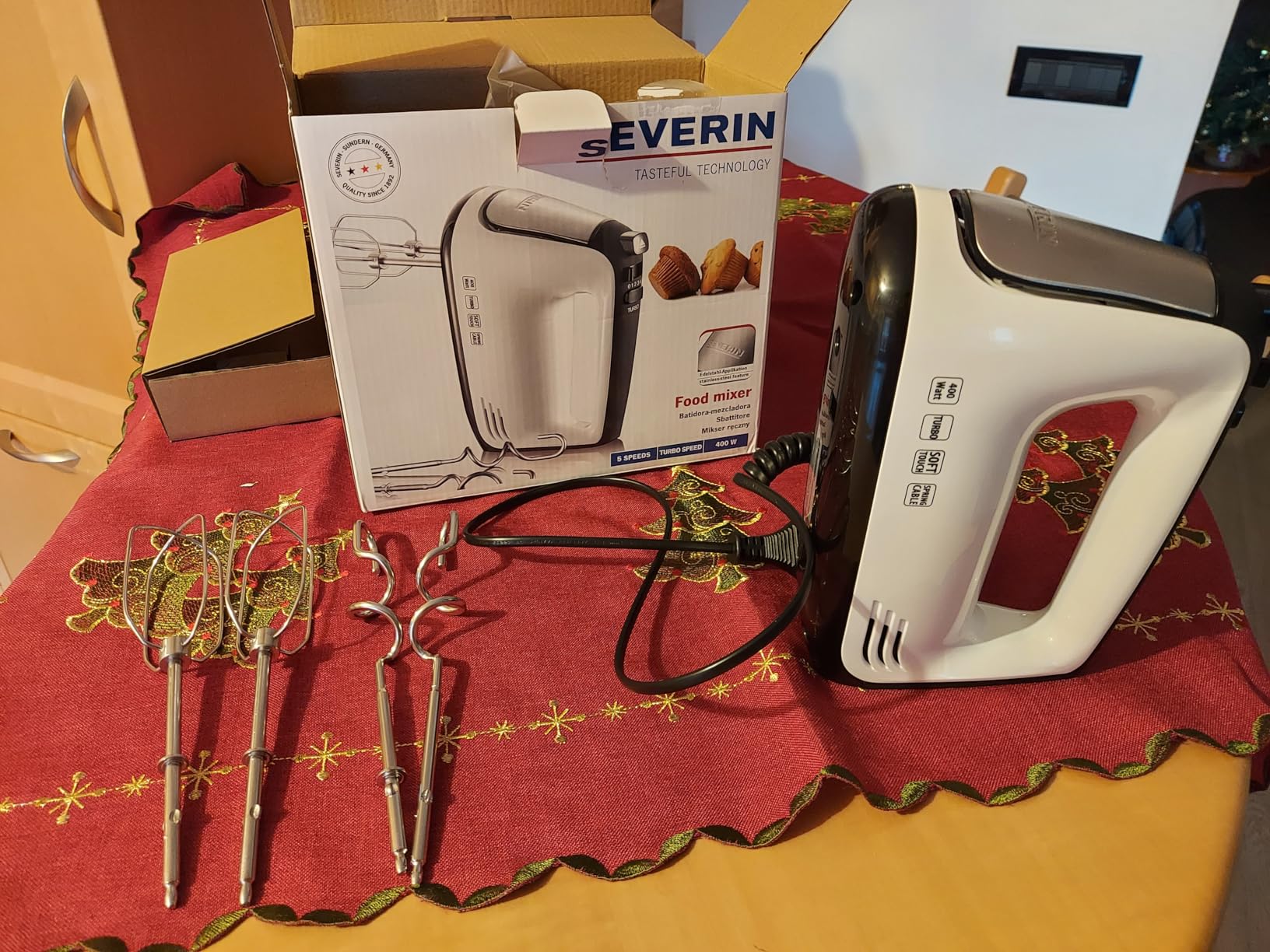 SEVERIN HM 3832 sbattitore elettrico 400W grigio nero 5 velocità