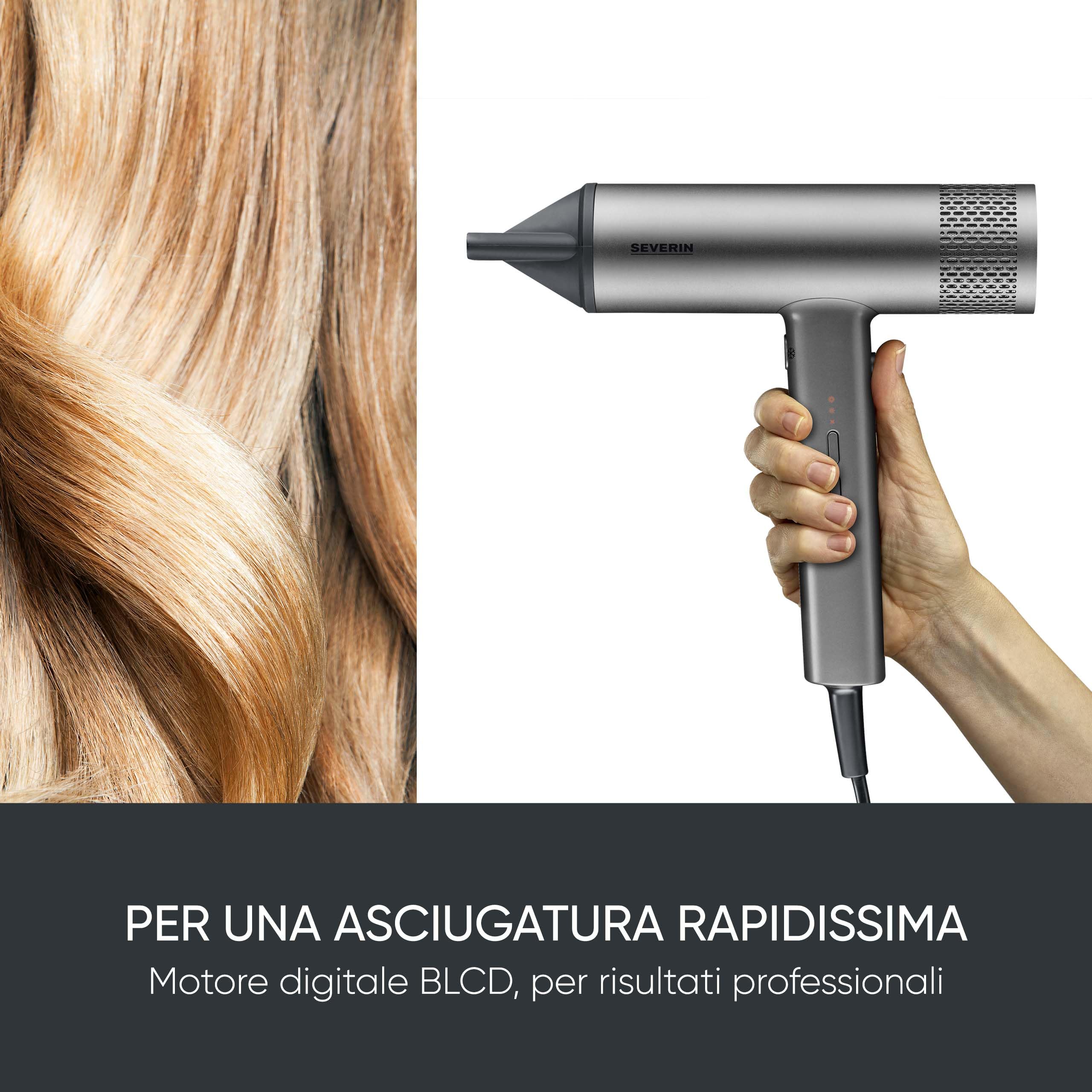 Severin HT 0171 Asciugacapelli Ionico 2000W Antracite