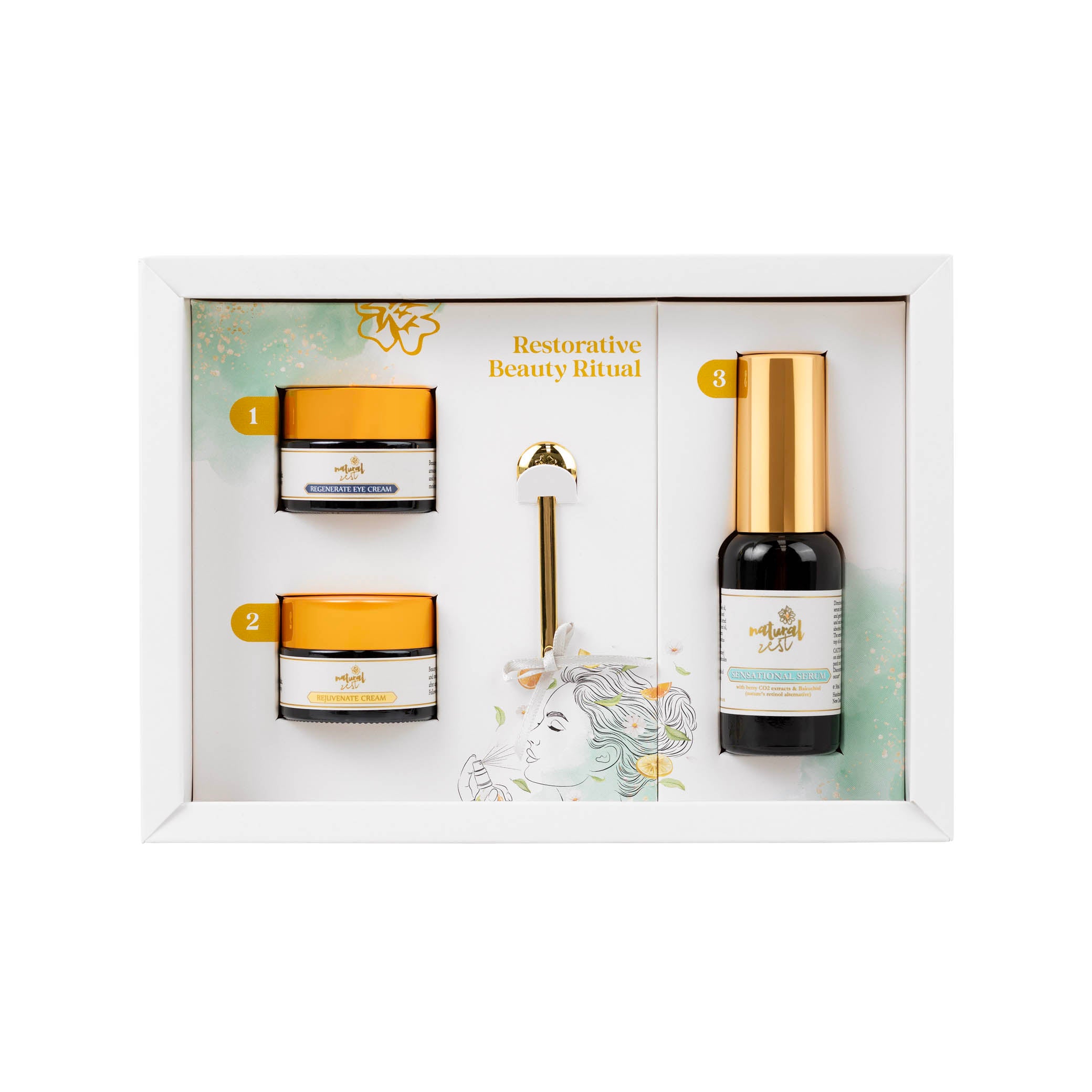 Natural Zest Restorative Routine set viso 3 pezzi pro-age