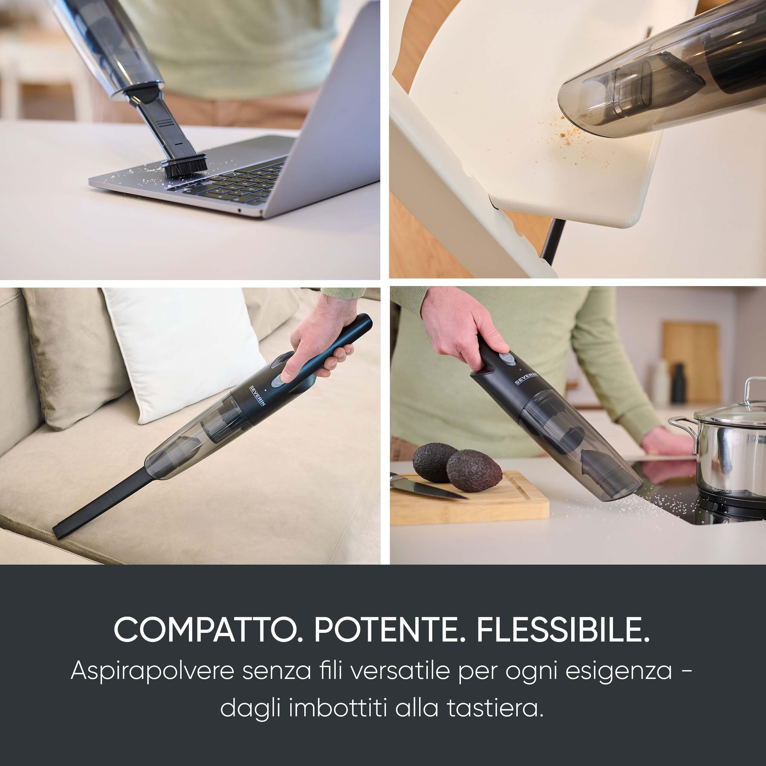 Severin Pulizia HV 7132 aspirapolvere portatile 3in1 nero