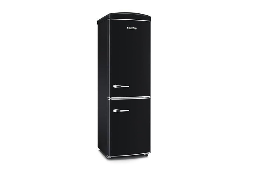 Severin RKG 8998 Frigo Combinato NoFrost 315 L Nero Retrò