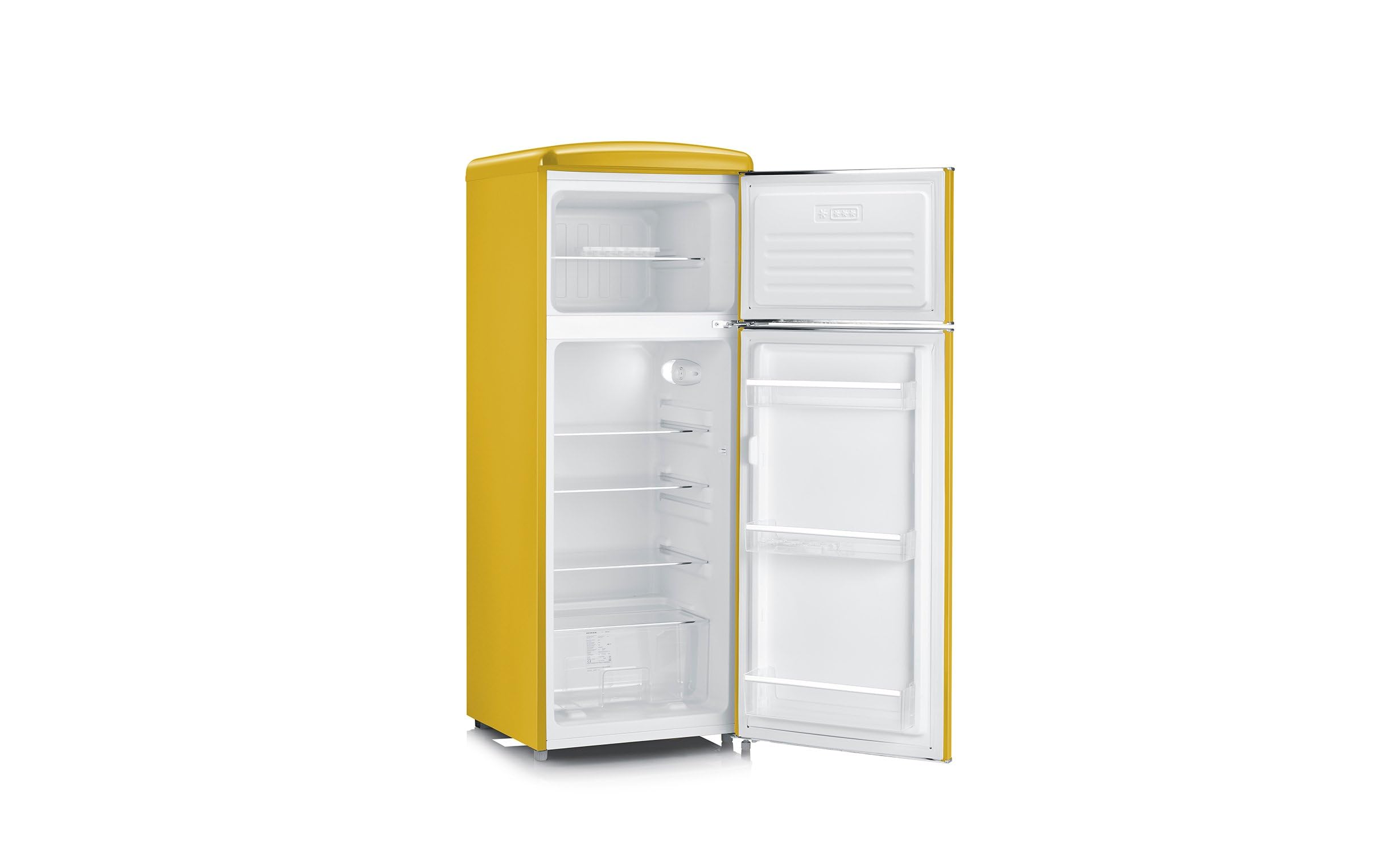 Severin RKG 8936 frigorifero combinato giallo 206 L retrò