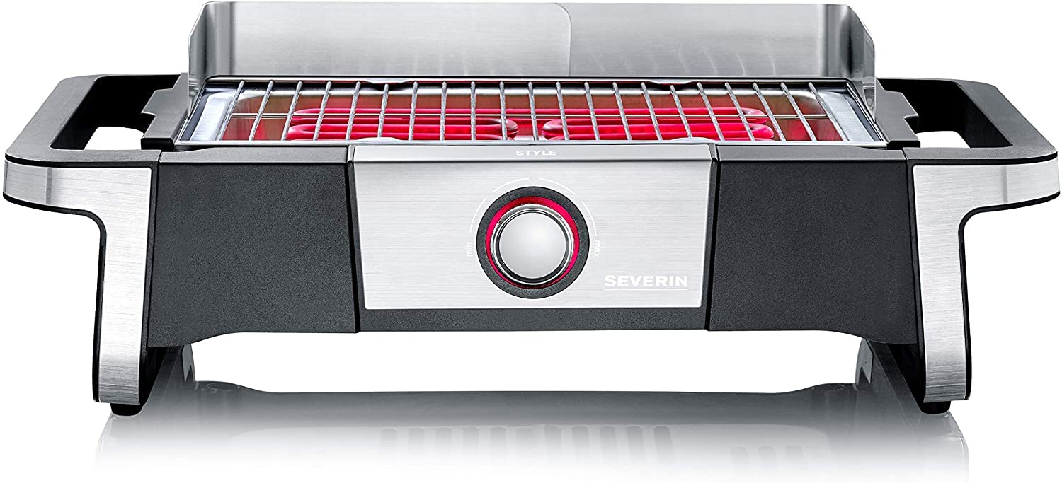 Severin PG 8116 Barbecue Elettrico con Stand Nero 2500 W