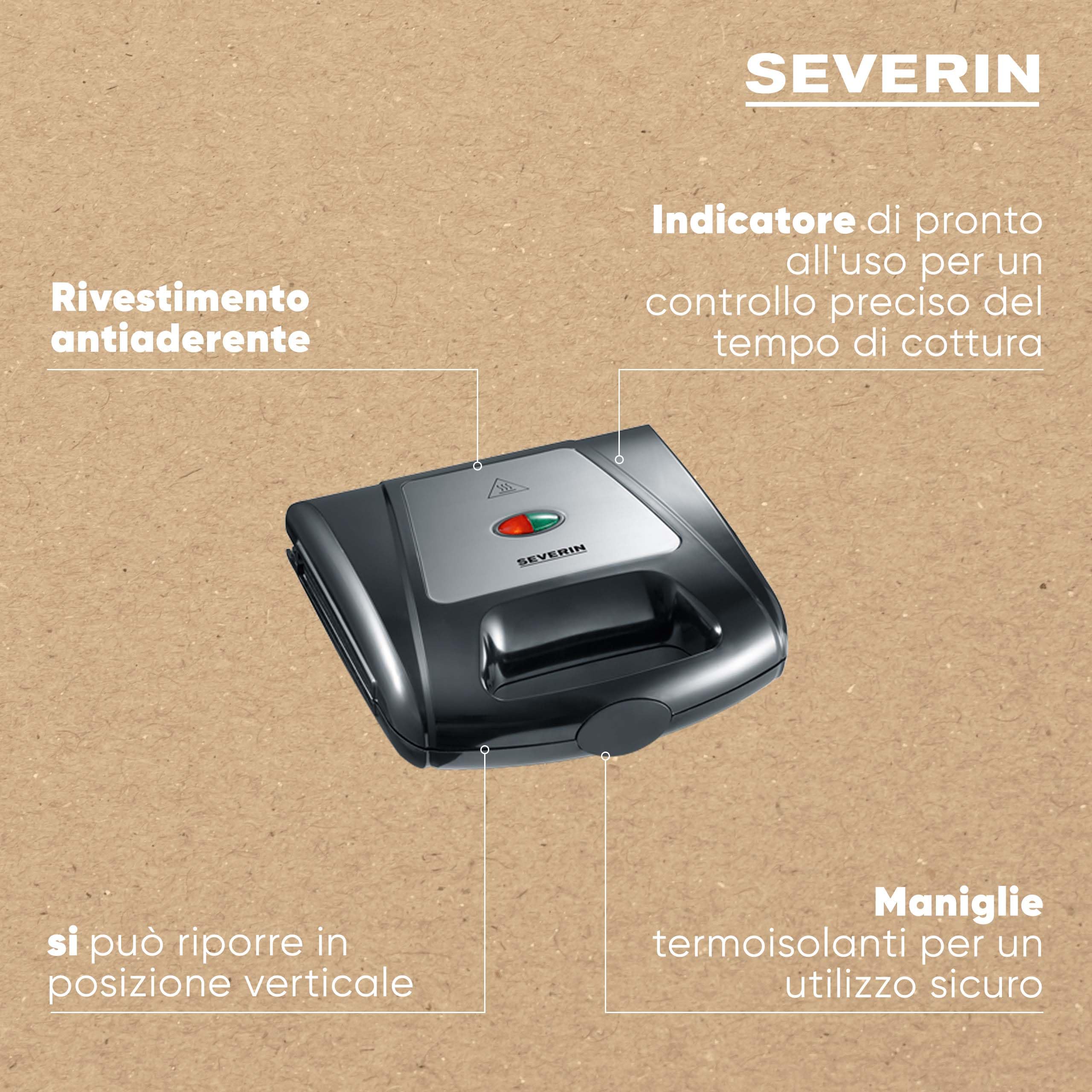 Severin SA 2968 Tostiera Grill Waffle 3in1 1000 W
