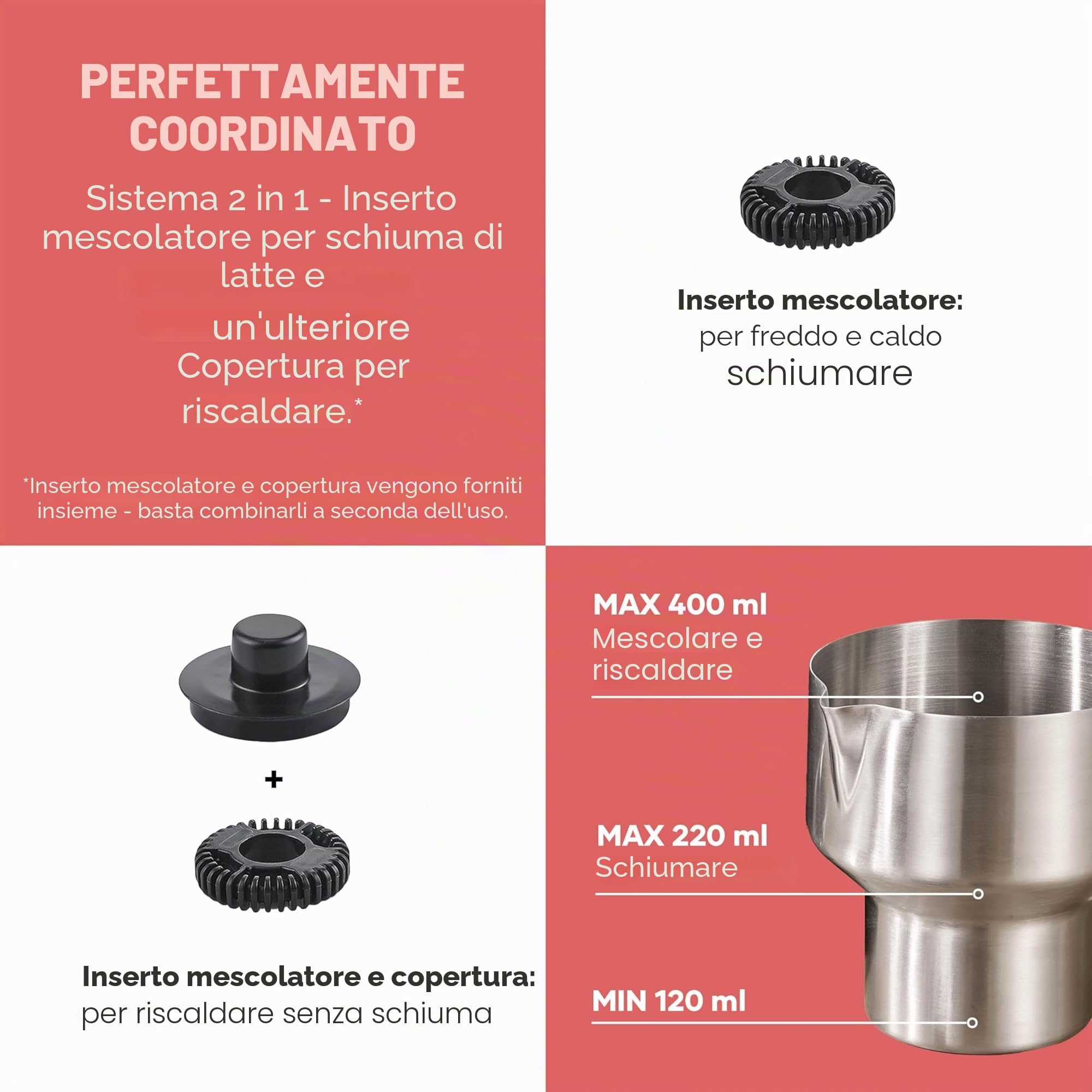 Severin SM 3579 Montalatte Induzione 400 ml Nero