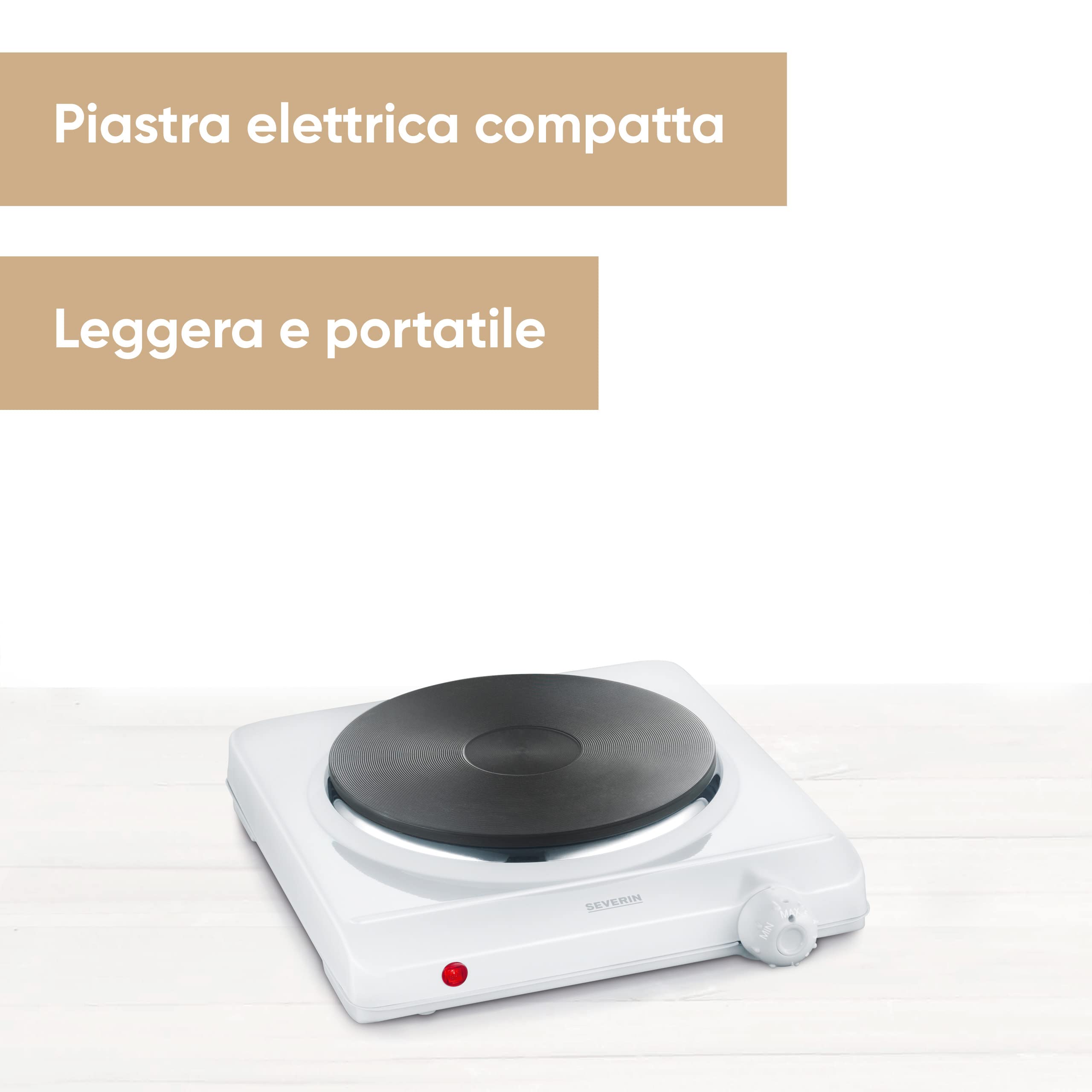 Severin DK 1091 fornello elettrico bianco 1500 W 18 cm