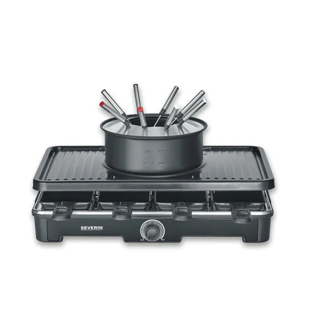 Severin RG 2347 Raclette Grill Fonduta 2in1 8 Persone