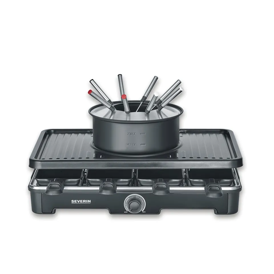 Severin RG 2347 Raclette Grill Fonduta 2in1 8 Persone