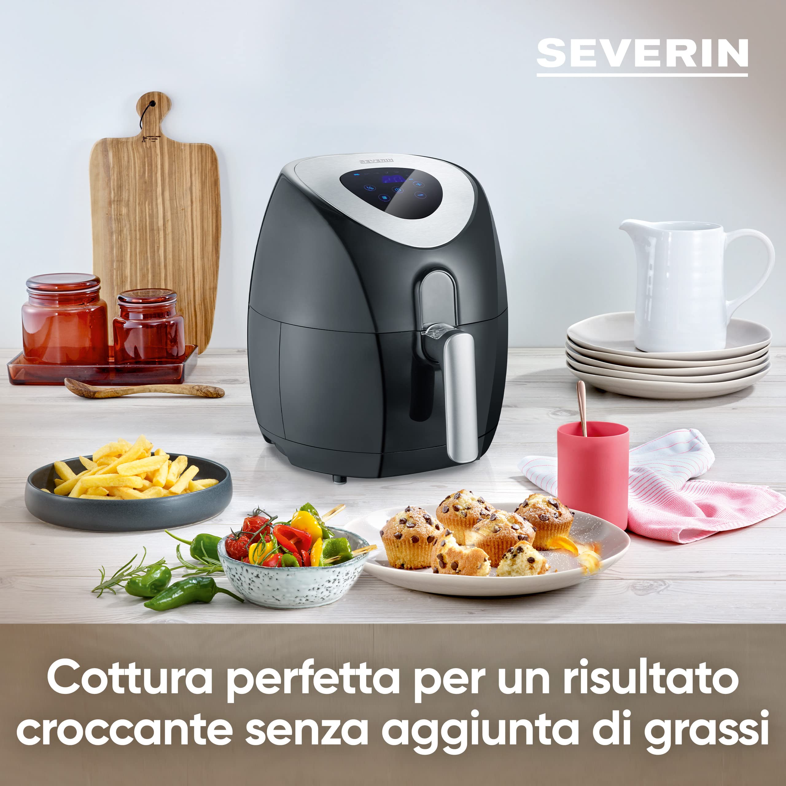 Severin FR 2430 Friggitrice ad Aria 3.2L Nera 1500W