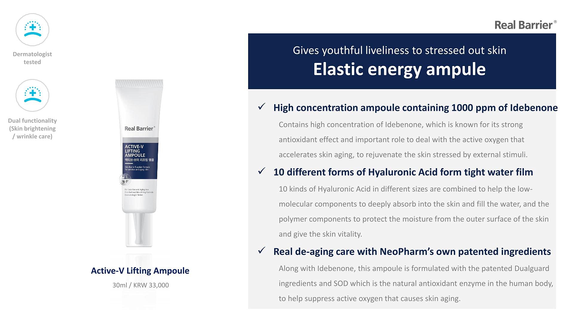 Real Barrier Active-V Ampoule Siero Viso Barriera