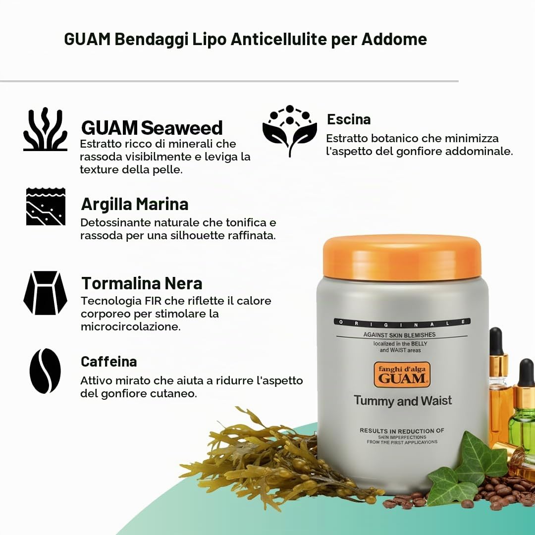 Guam Fanghi d'Alga fango pancia e girovita 1 kg drenante
