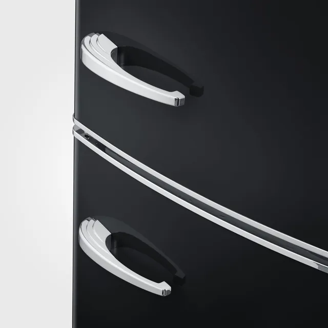 Severin RKG 8998 Frigo Combinato NoFrost 315 L Nero Retrò