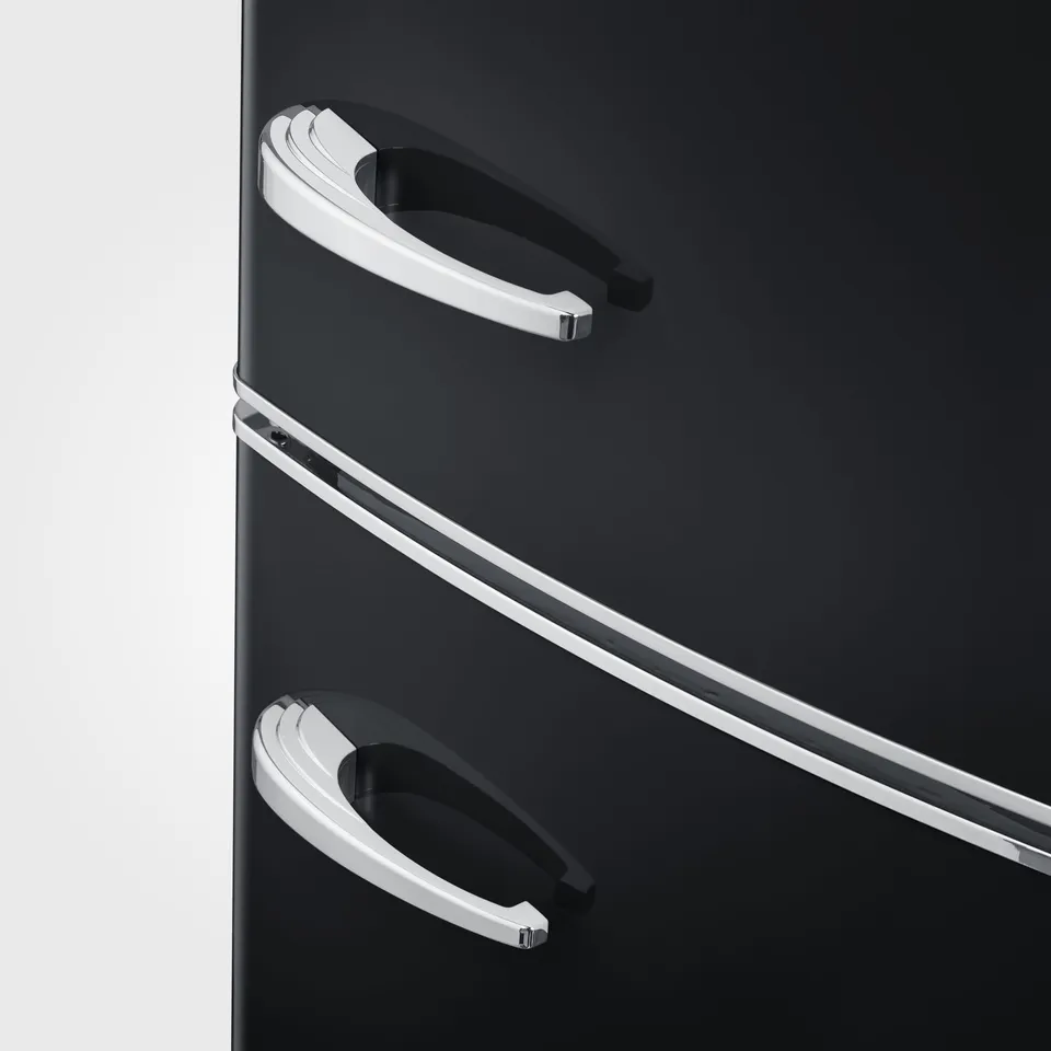 Severin RKG 8998 Frigo Combinato NoFrost 315 L Nero Retrò
