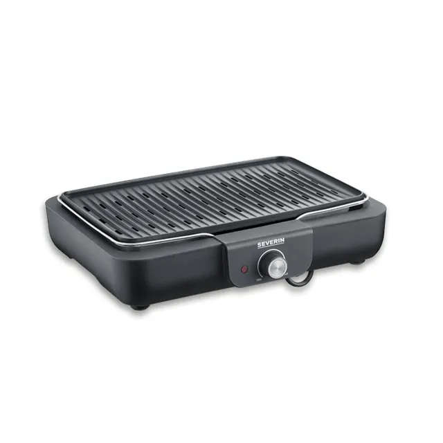 Severin PG 8556 Barbecue da Tavolo Piastra Alluminio Poco Fumo