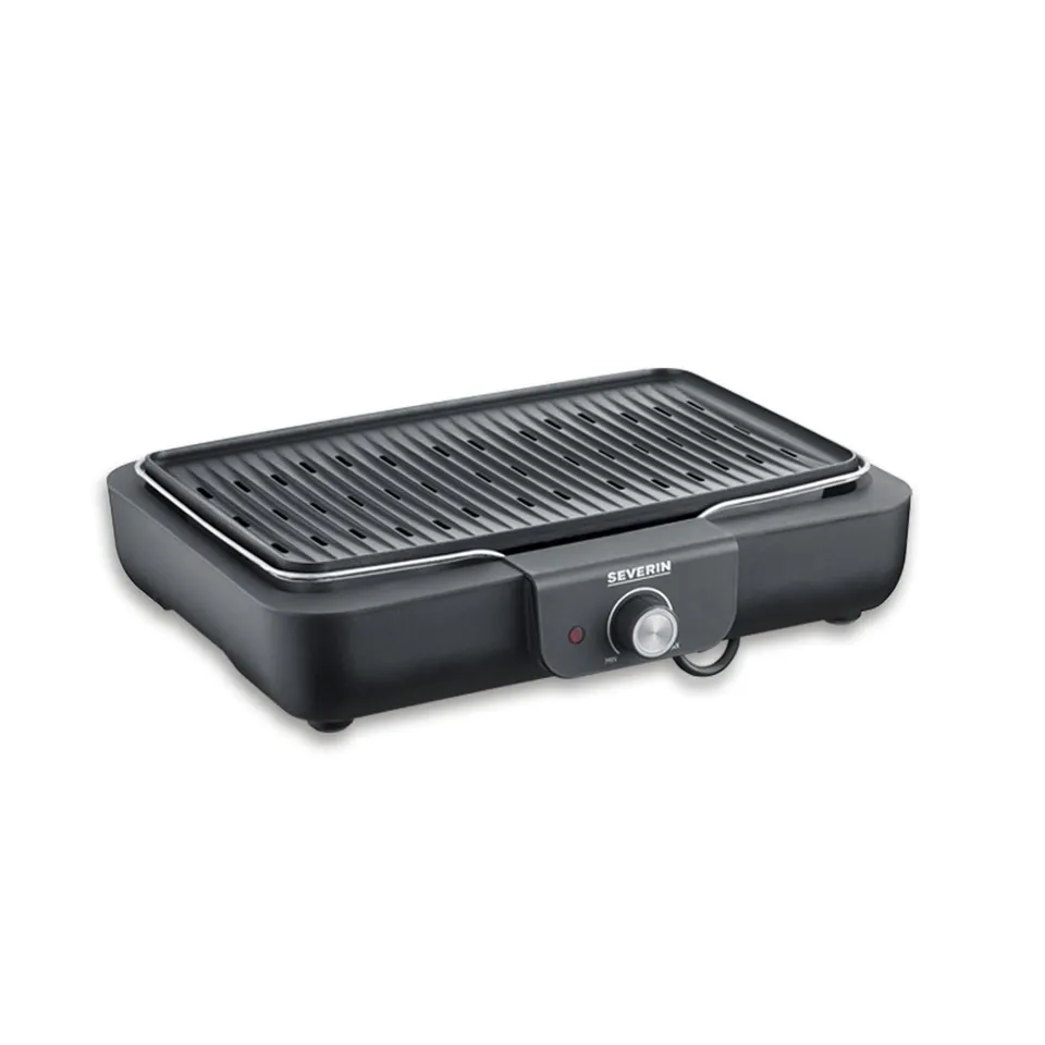 Severin PG 8556 Barbecue da Tavolo Piastra Alluminio Poco Fumo