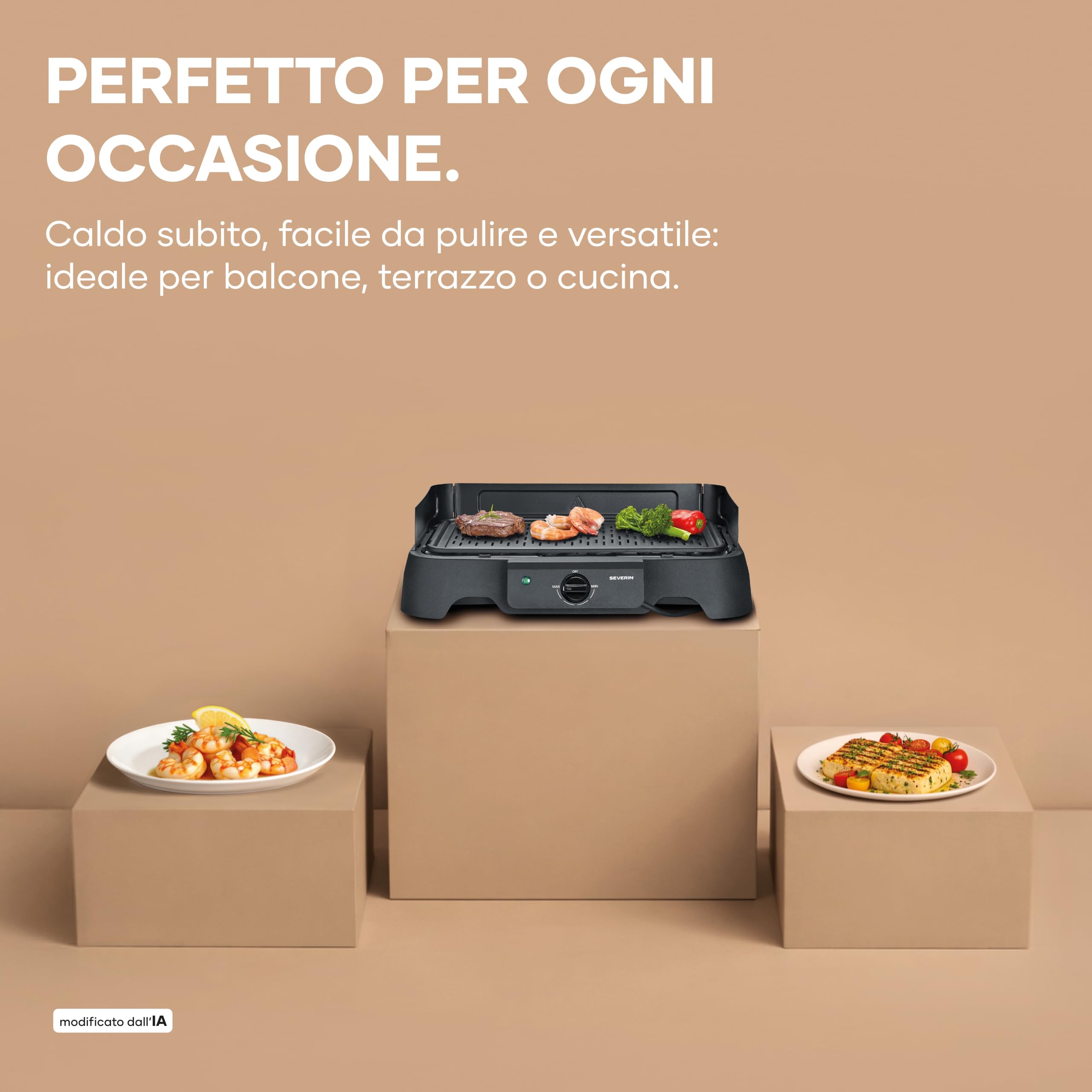 Severin 8595 Grill Elettrico da Tavolo 2000W