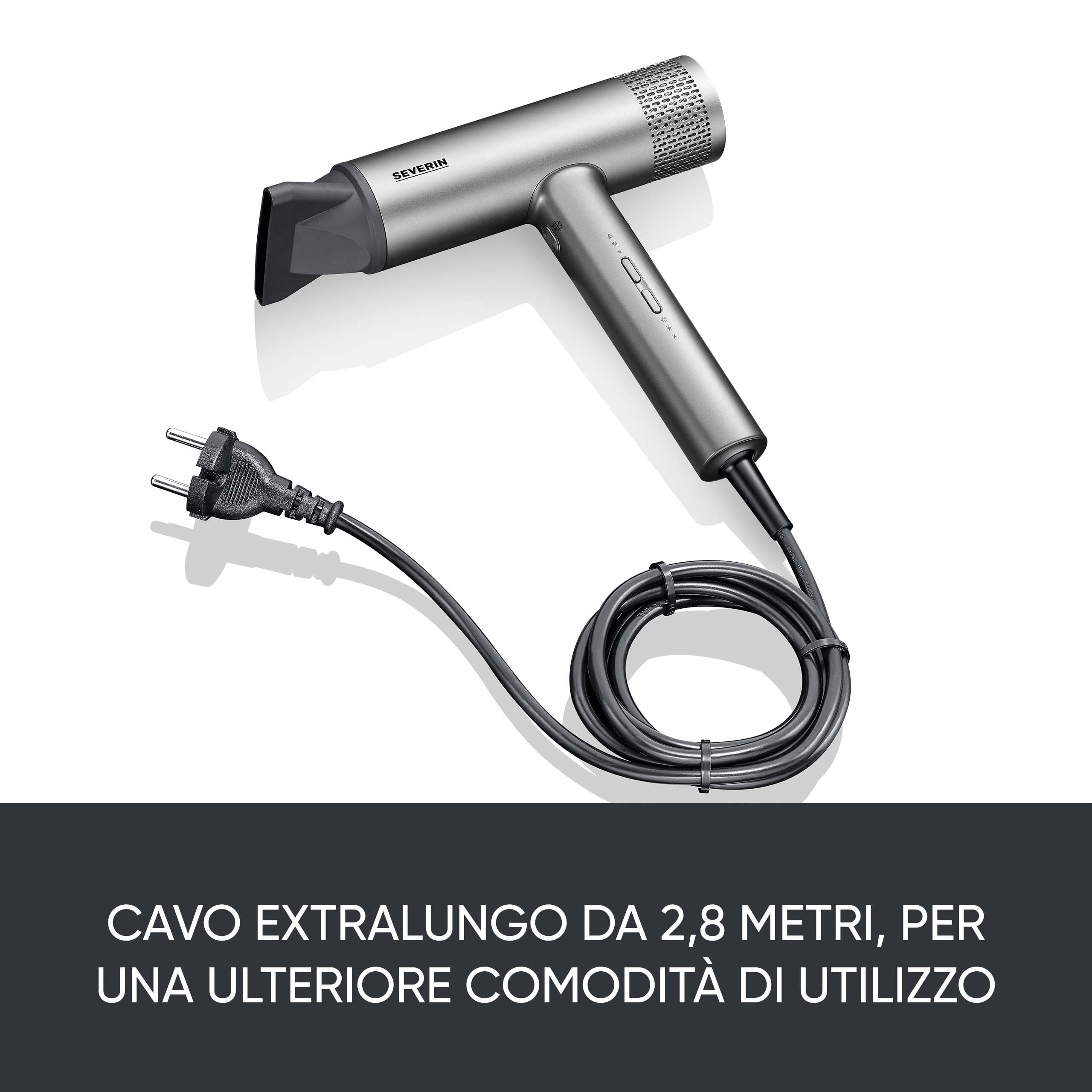 Severin HT 0171 Asciugacapelli Ionico 2000W Antracite