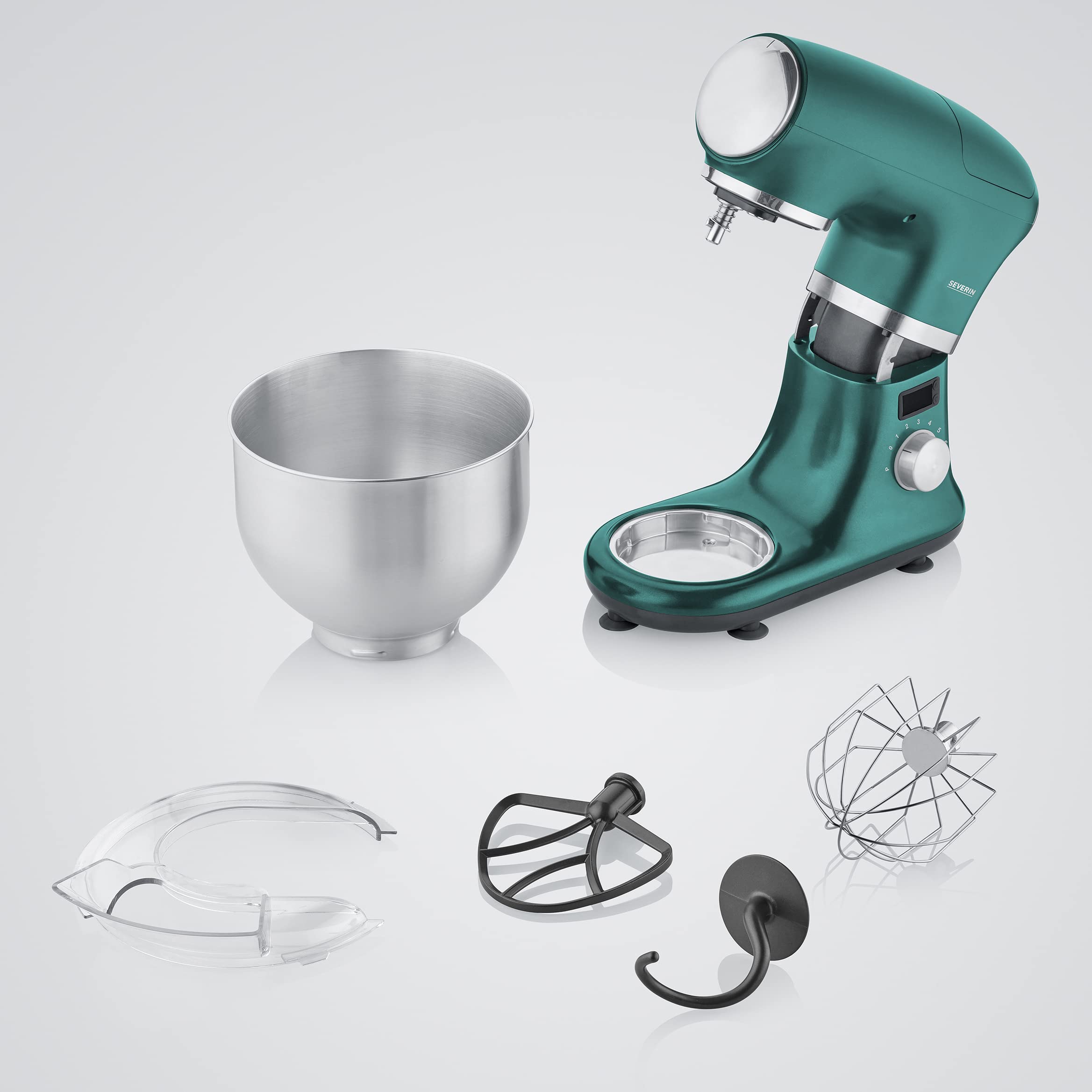 Severin KM 3896 robot da cucina alluminio nero impastatrice