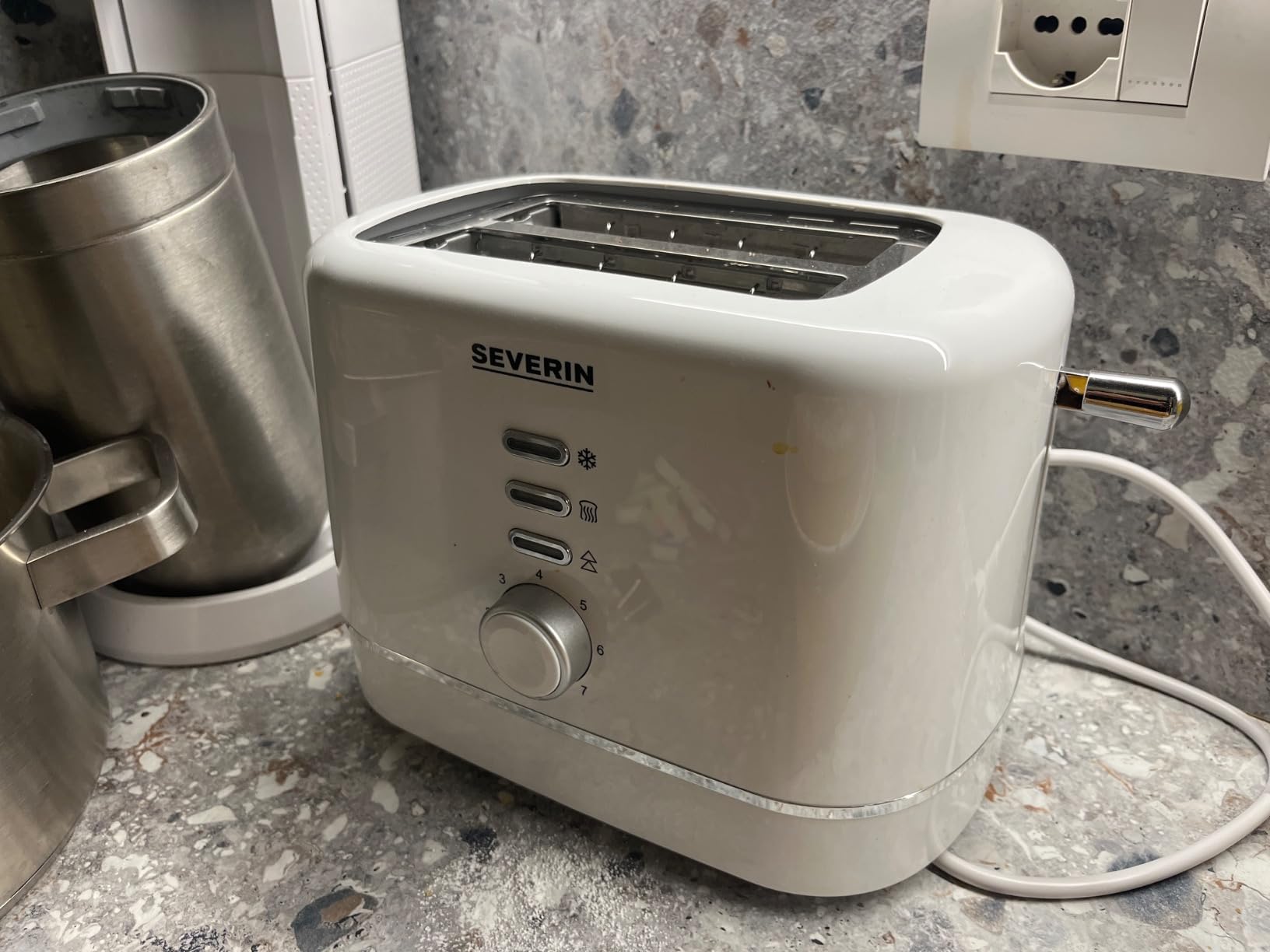 Severin AT 4324 Tostapane 2 Fette Bianco 850 W Compatto