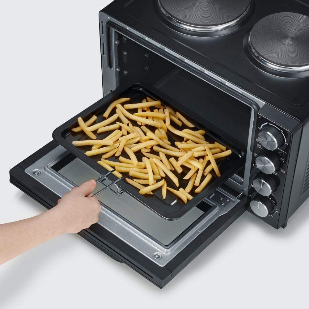 Severin TO 2065 Forno Elettrico 30 L con Piastre Nero