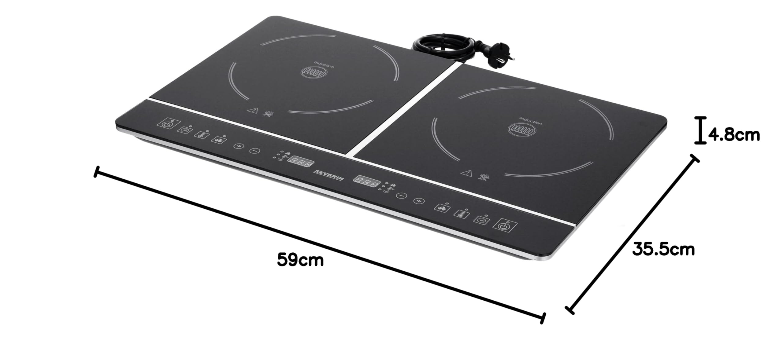Severin DK 1031 Piastra Induzione Doppia 3400 W Touch