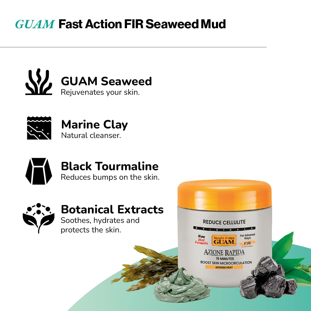 Guam Fanghi d'Alga Azione Rapida fango 500g effetto caldo