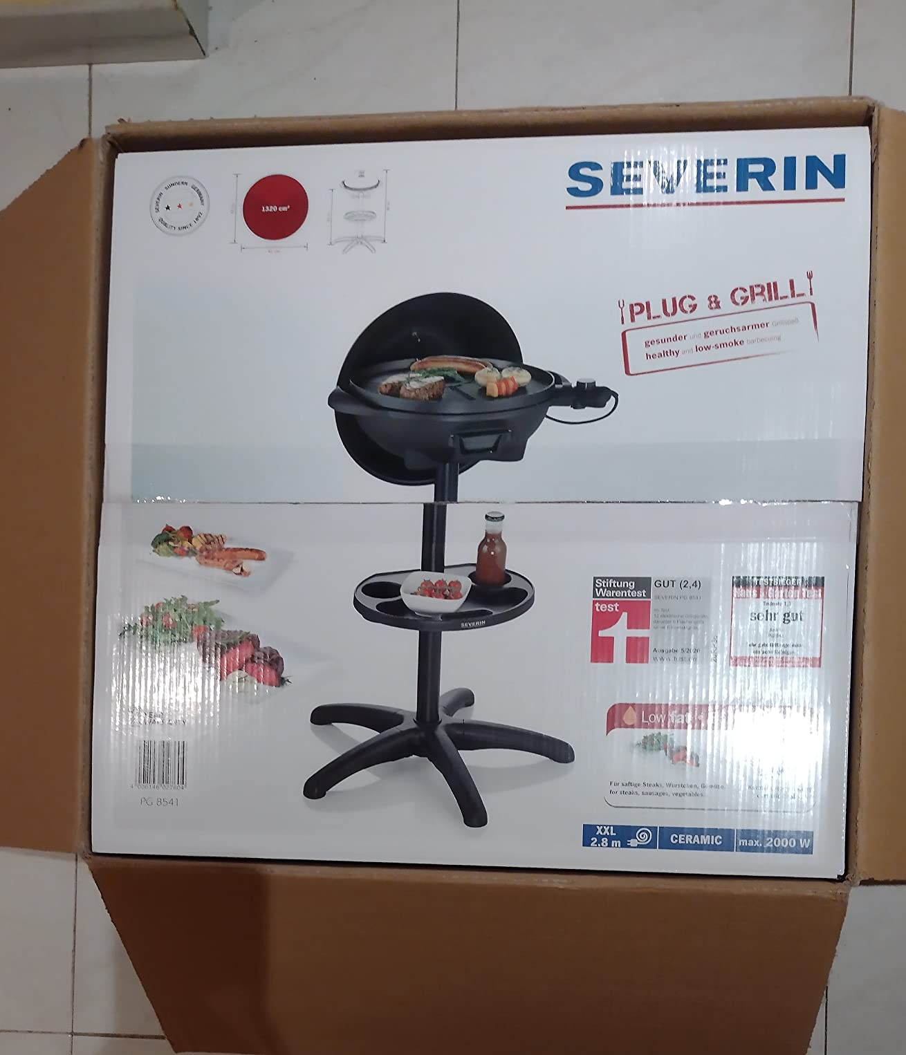 Severin PG 8541 Barbecue Elettrico 41cm 2000W Nero