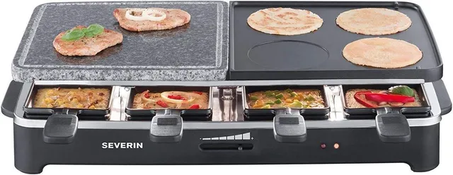 Severin RG 2341 Raclette Party Grill Nero 1500 W 8 Persone