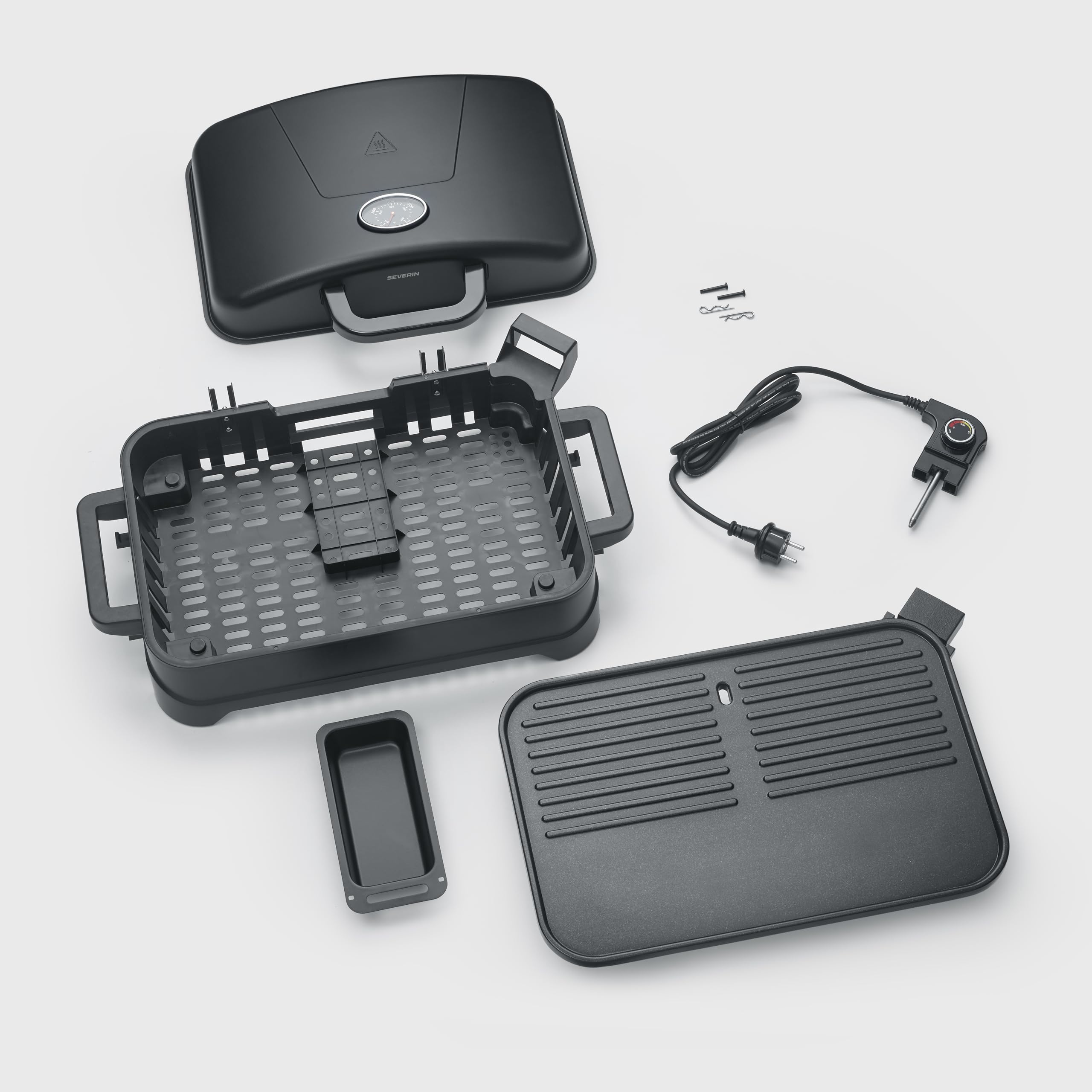 Severin 8597 Barbecue Elettrico 2300W con Coperchio