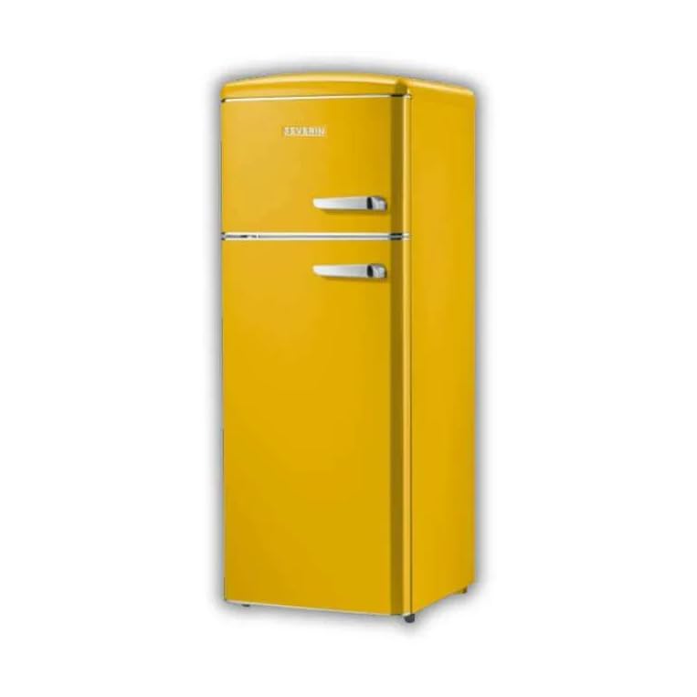 Severin RKG 8911 Frigorifero Doppia Porta Retrò Giallo 206 L