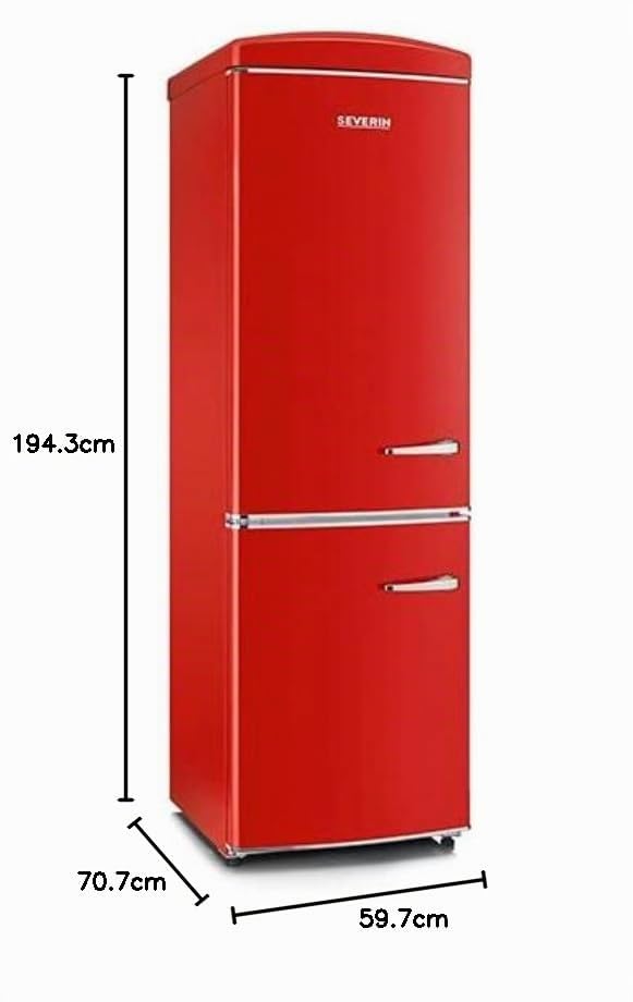 Severin RKG 8887 frigorifero combinato rosso 315 L NoFrost