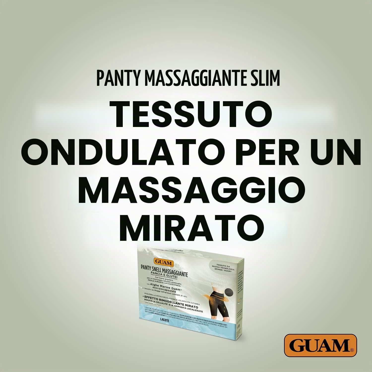 Guam Panty Snell Massaggiante Nero XS/S Alghe Marine
