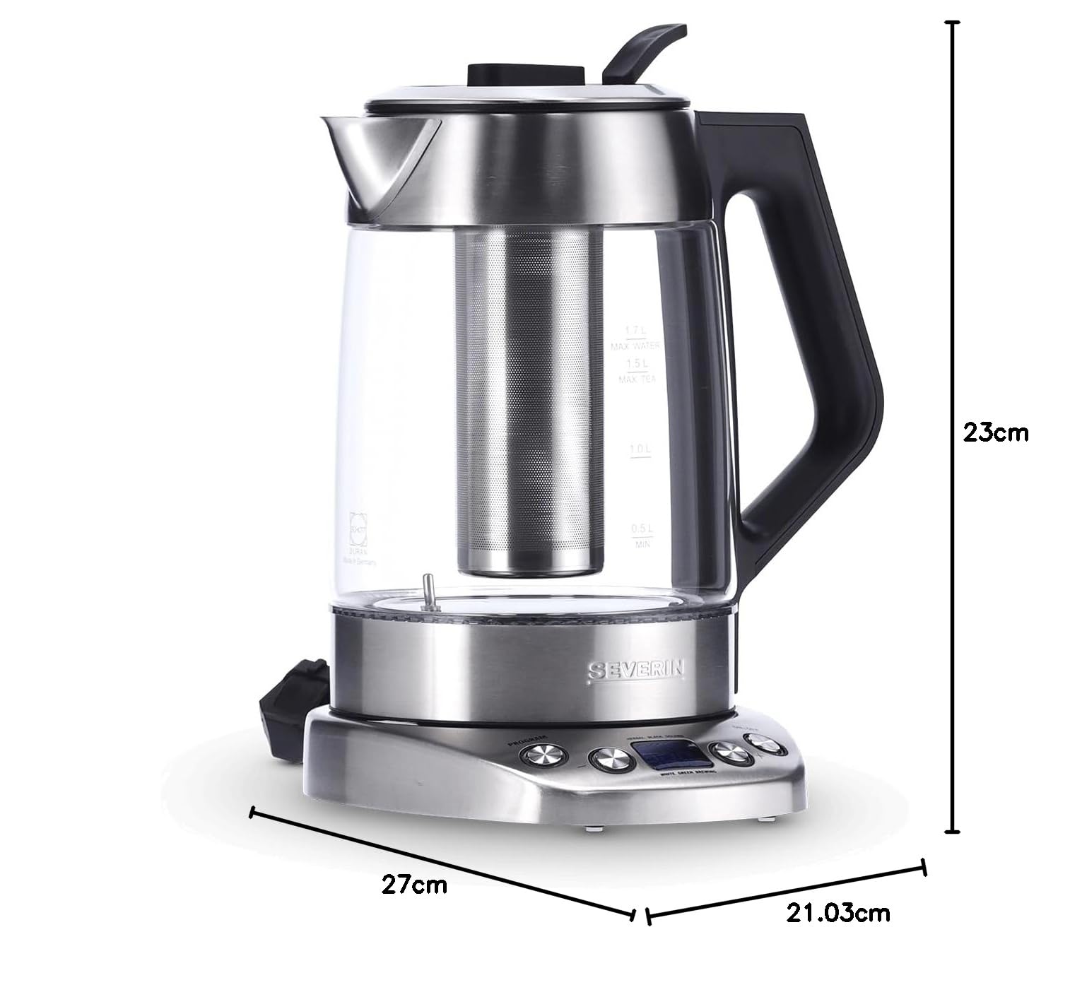 Severin WK 3479 Bollitore Vetro 1,7 L Temperatura