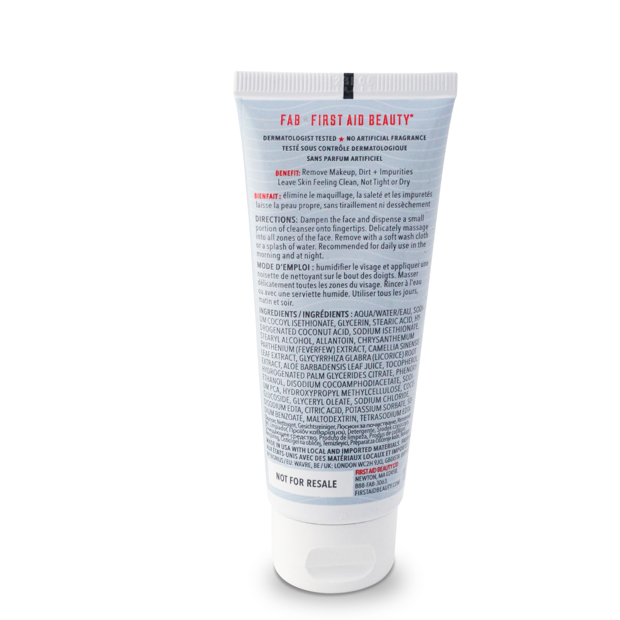 First Aid Beauty Cleansers Pure Skin Detergente Viso 11 oz Sensibile