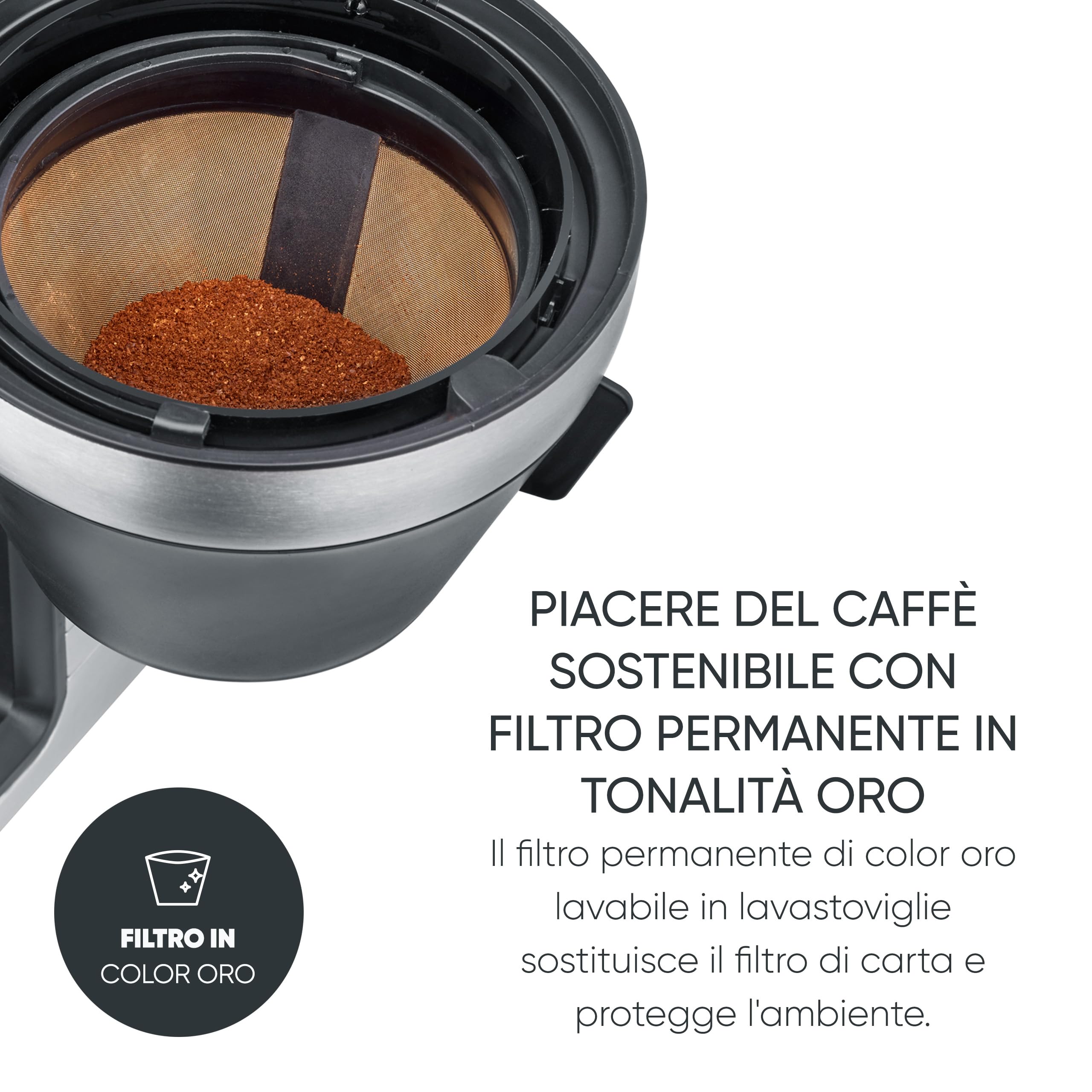 Severin FILKA KA 9694 caffettiera filtro caraffa vetro macinino