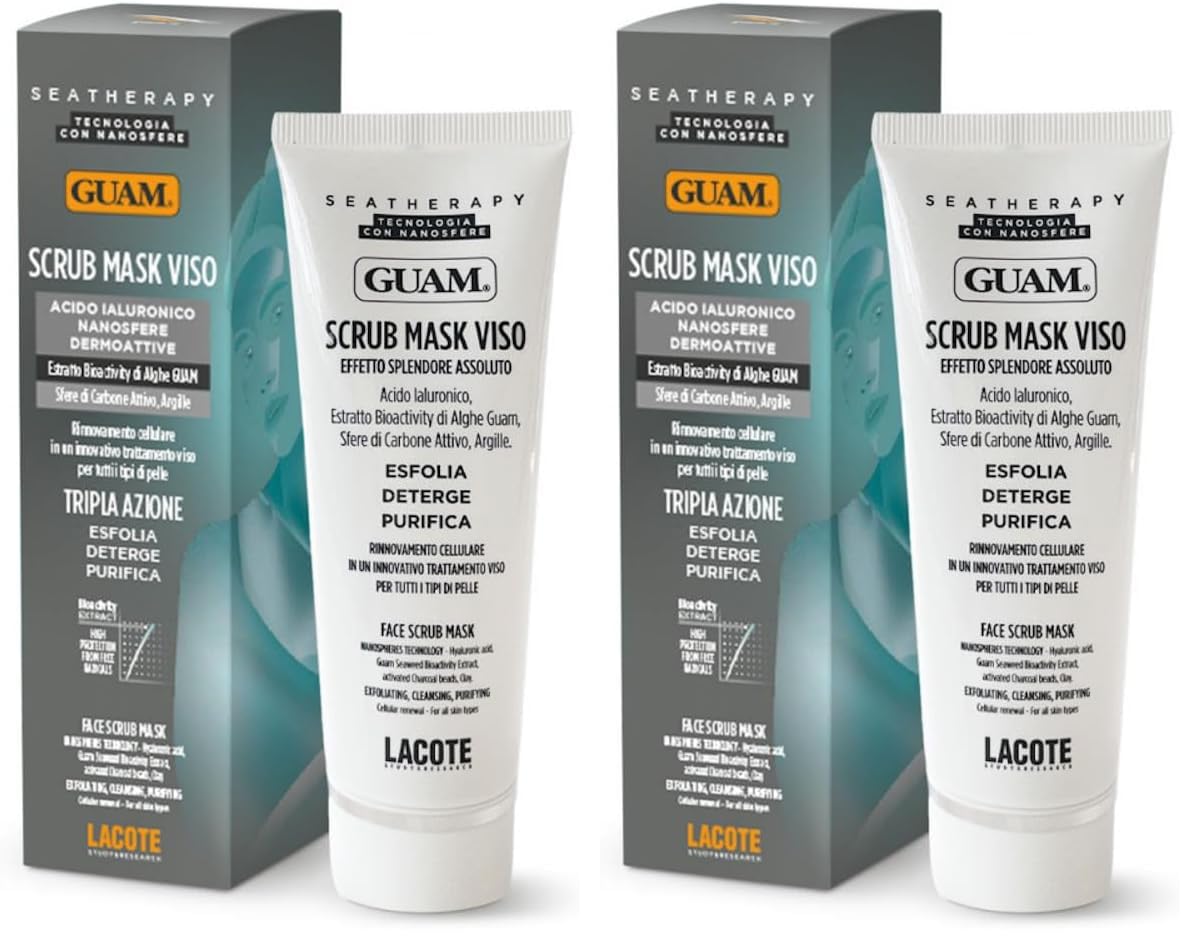 Guam Seatherapy Scrub Mask viso 75 ml carbone e argilla