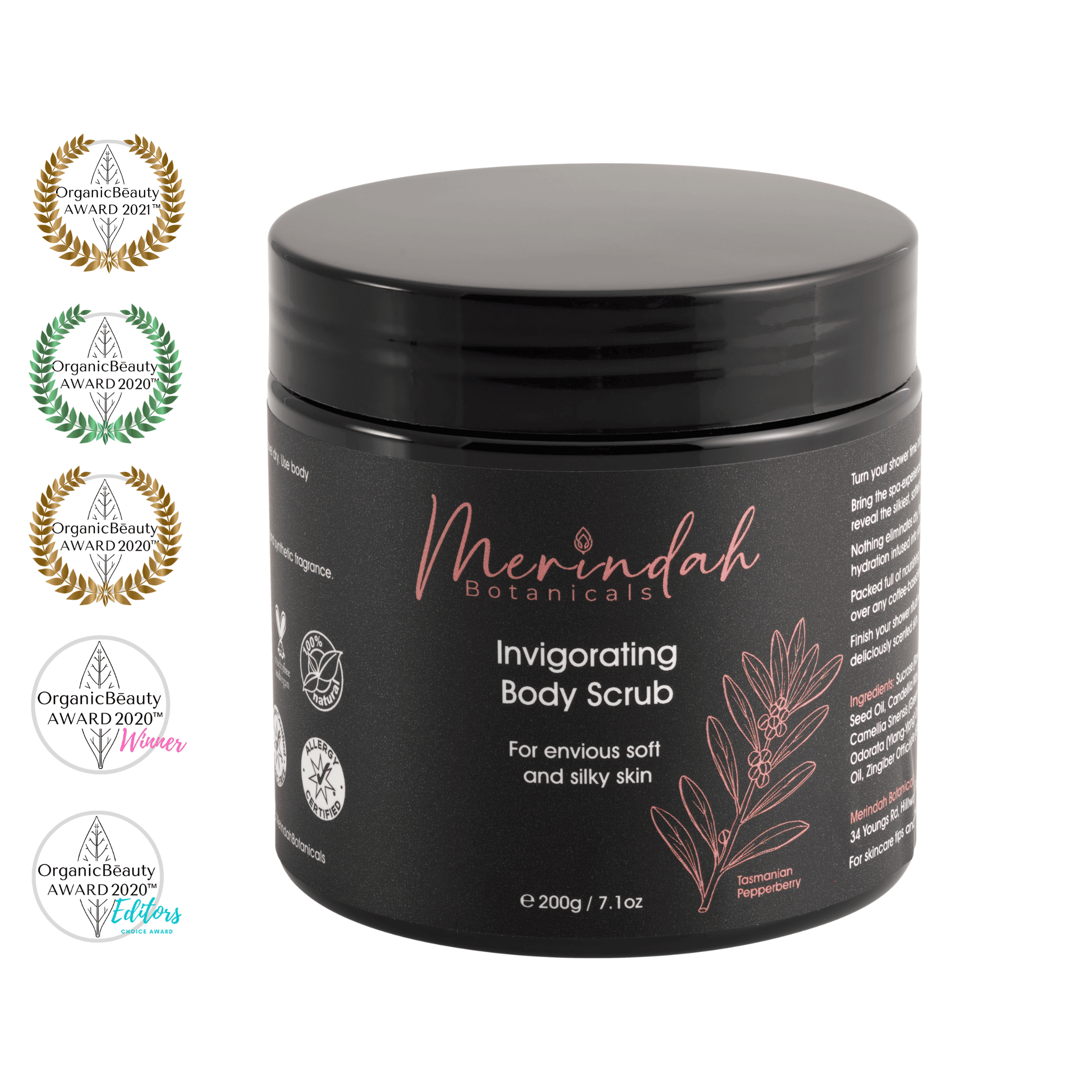 Merindah Botanicals Body Scrub corpo esfoliante idratante