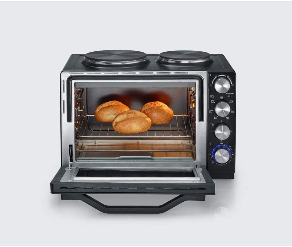 Severin TO 2065 Forno Elettrico 30 L con Piastre Nero
