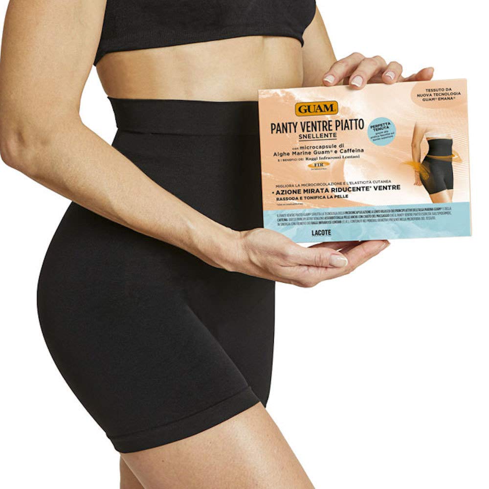 Guam Panty Ventre Piatto Nero XS-S con Alghe e Caffeina