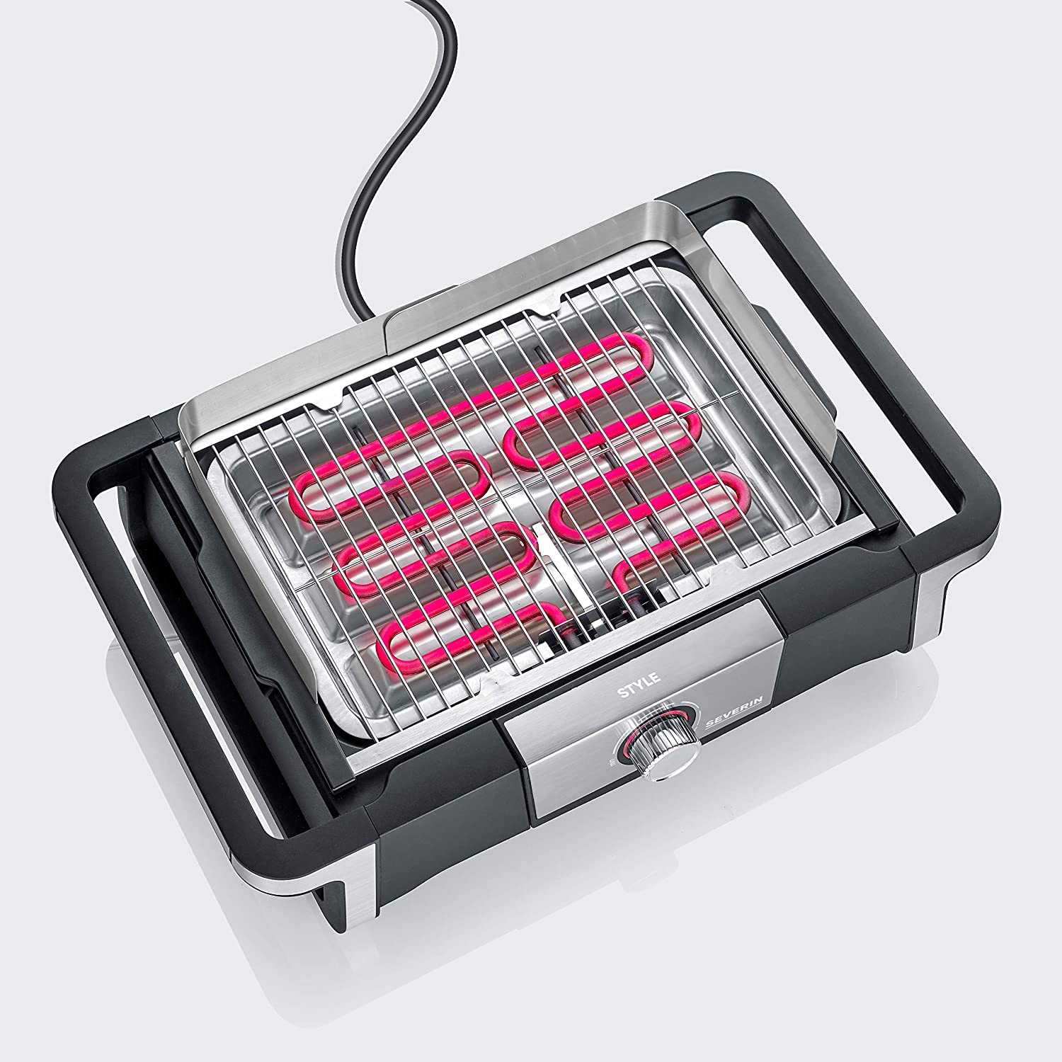 Severin PG 8116 Barbecue Elettrico con Stand Nero 2500 W