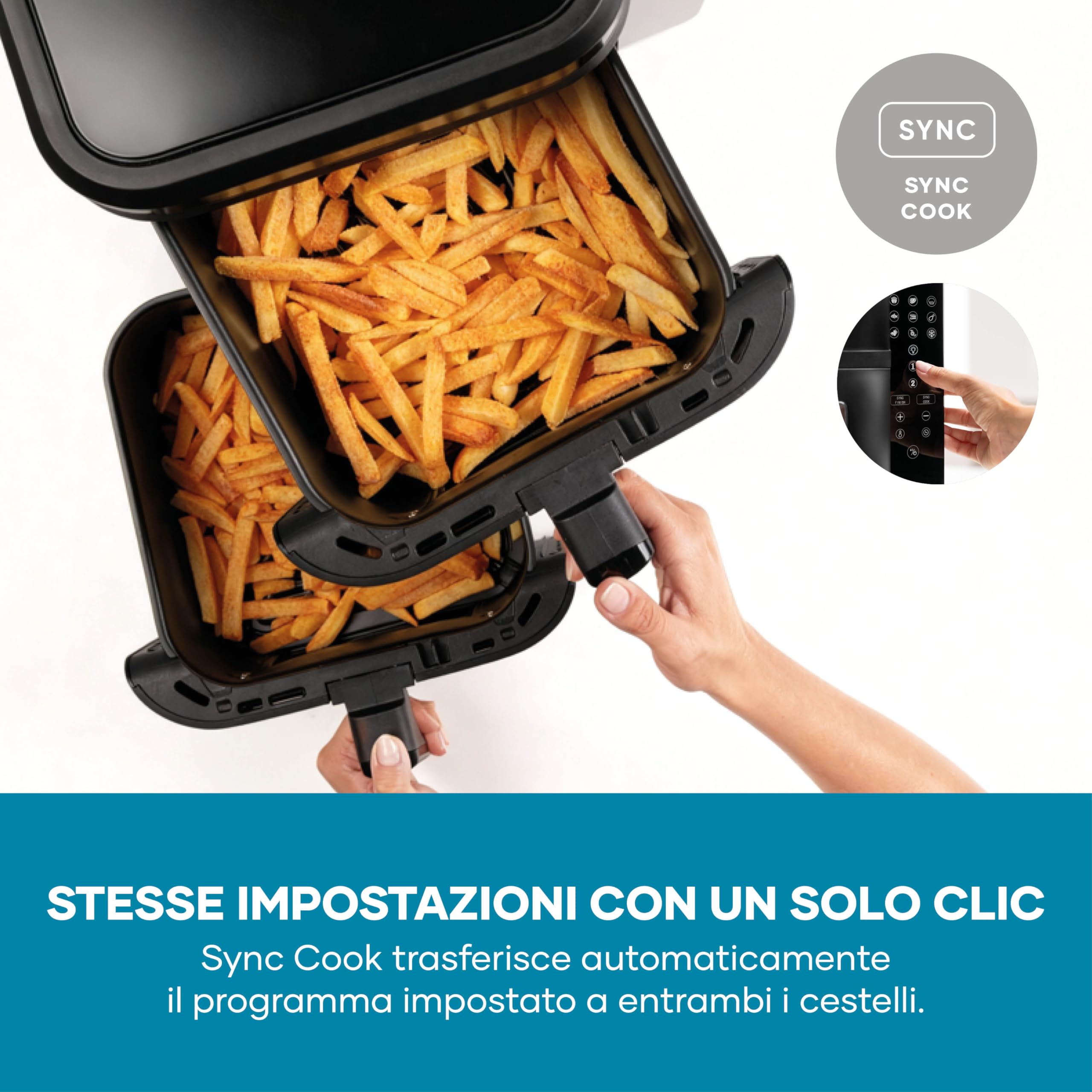 Severin FR 9598 friggitrice ad aria 11L Duo Stack 2800W 9 programmi