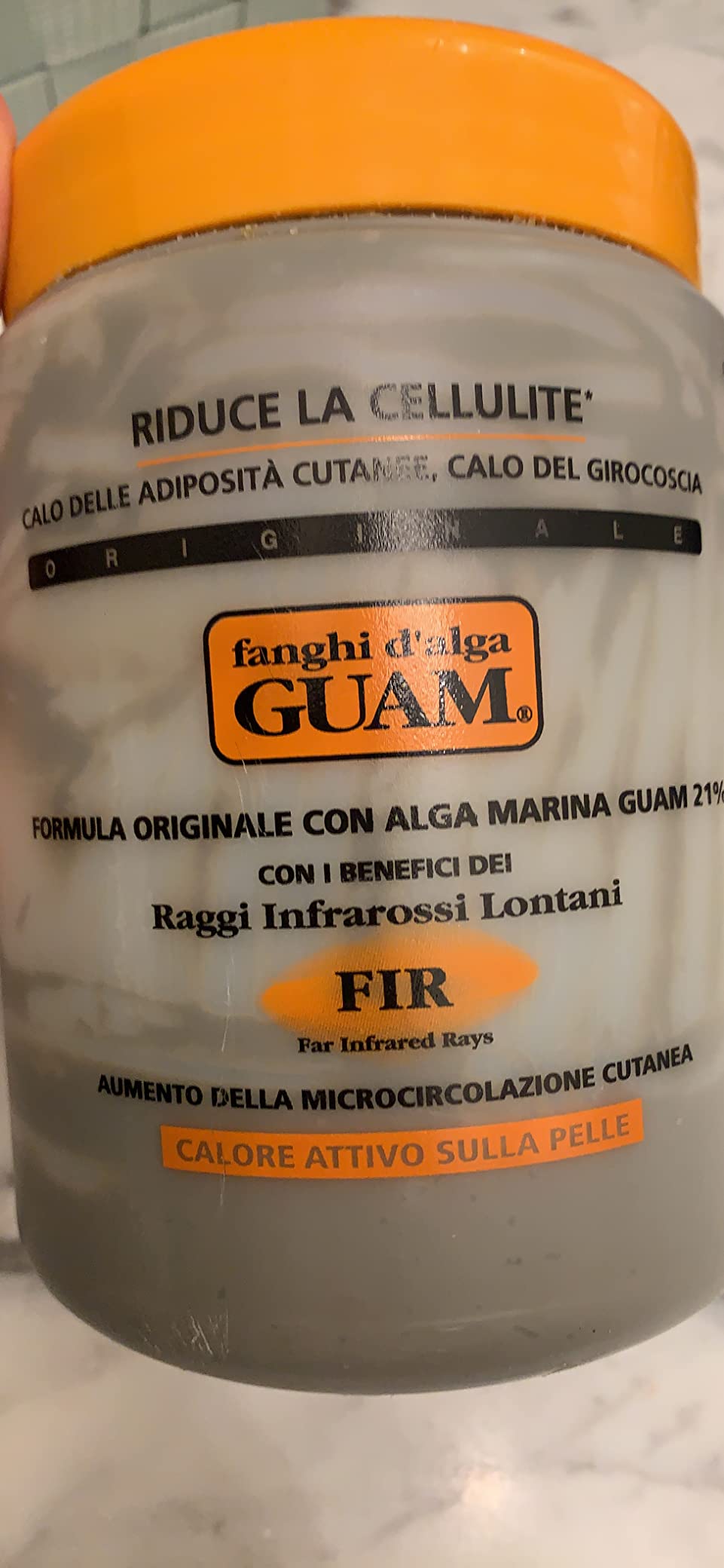 Guam Tourmaline FIR Fango Corpo 1 kg Anticellulite Effetto Caldo